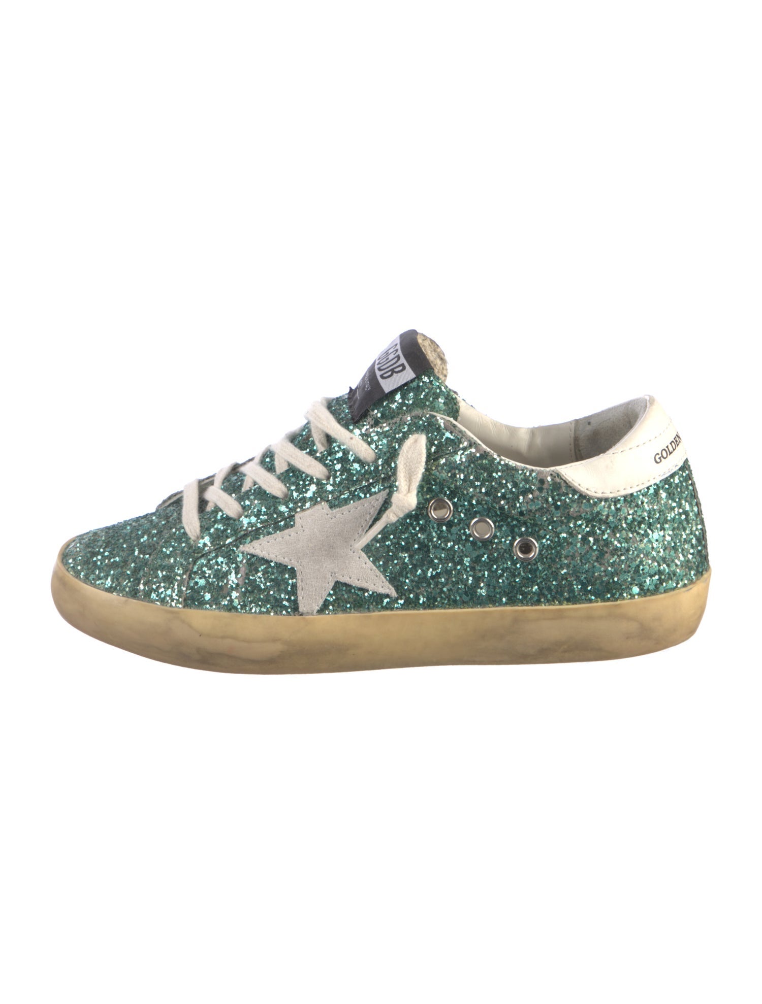 Golden Goose Glitter Graphic Print Sneakers