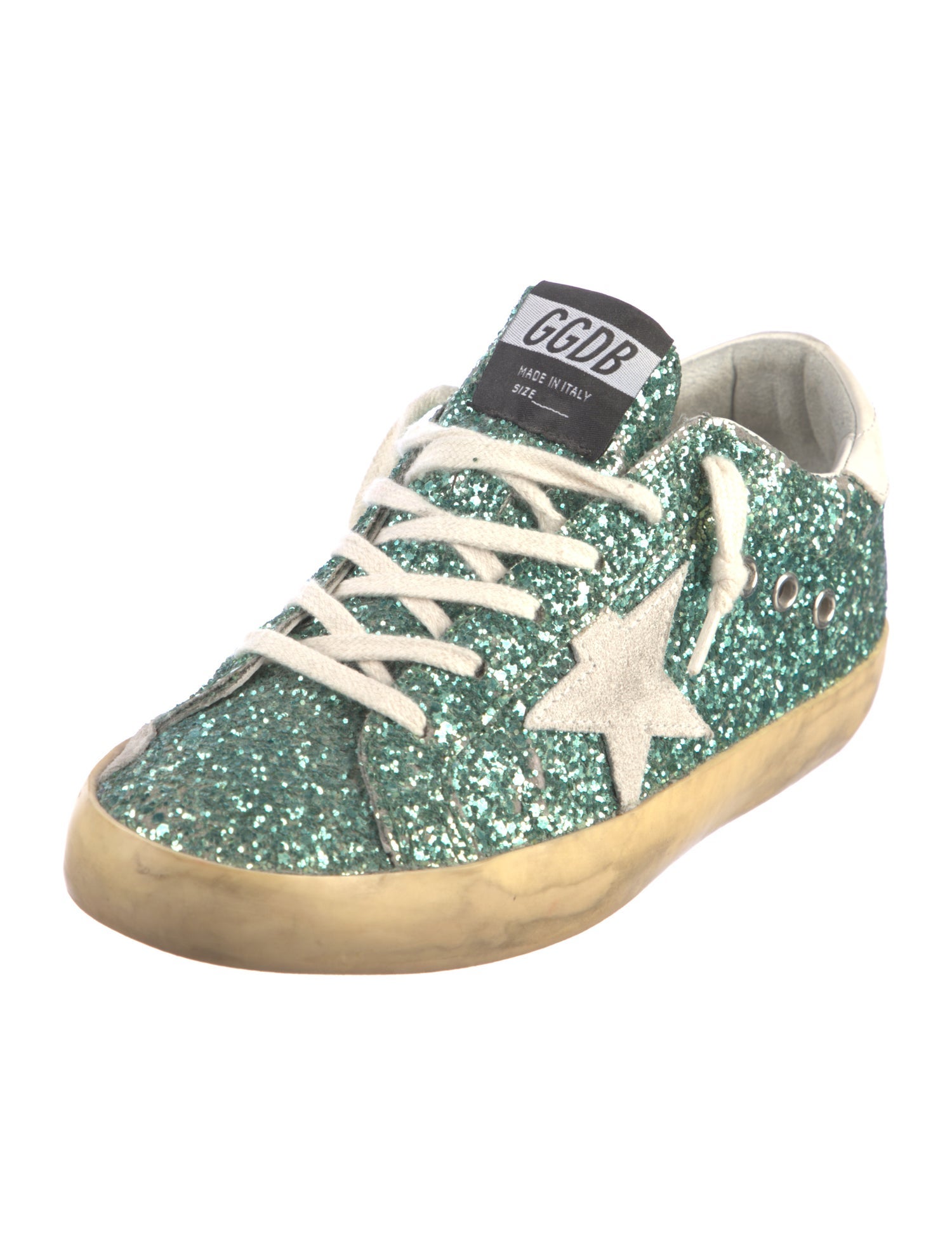 Golden Goose Glitter Graphic Print Sneakers