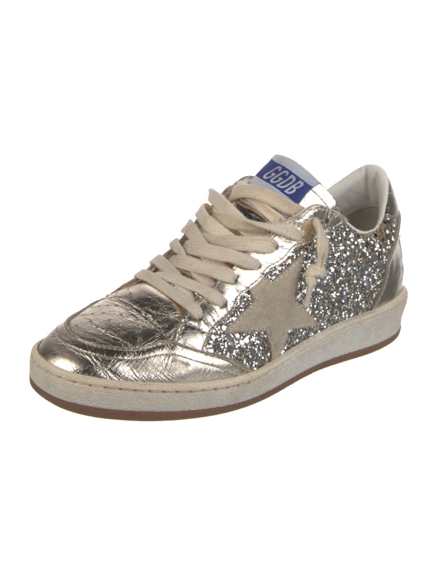 Golden Goose Glitter Printed Sneakers