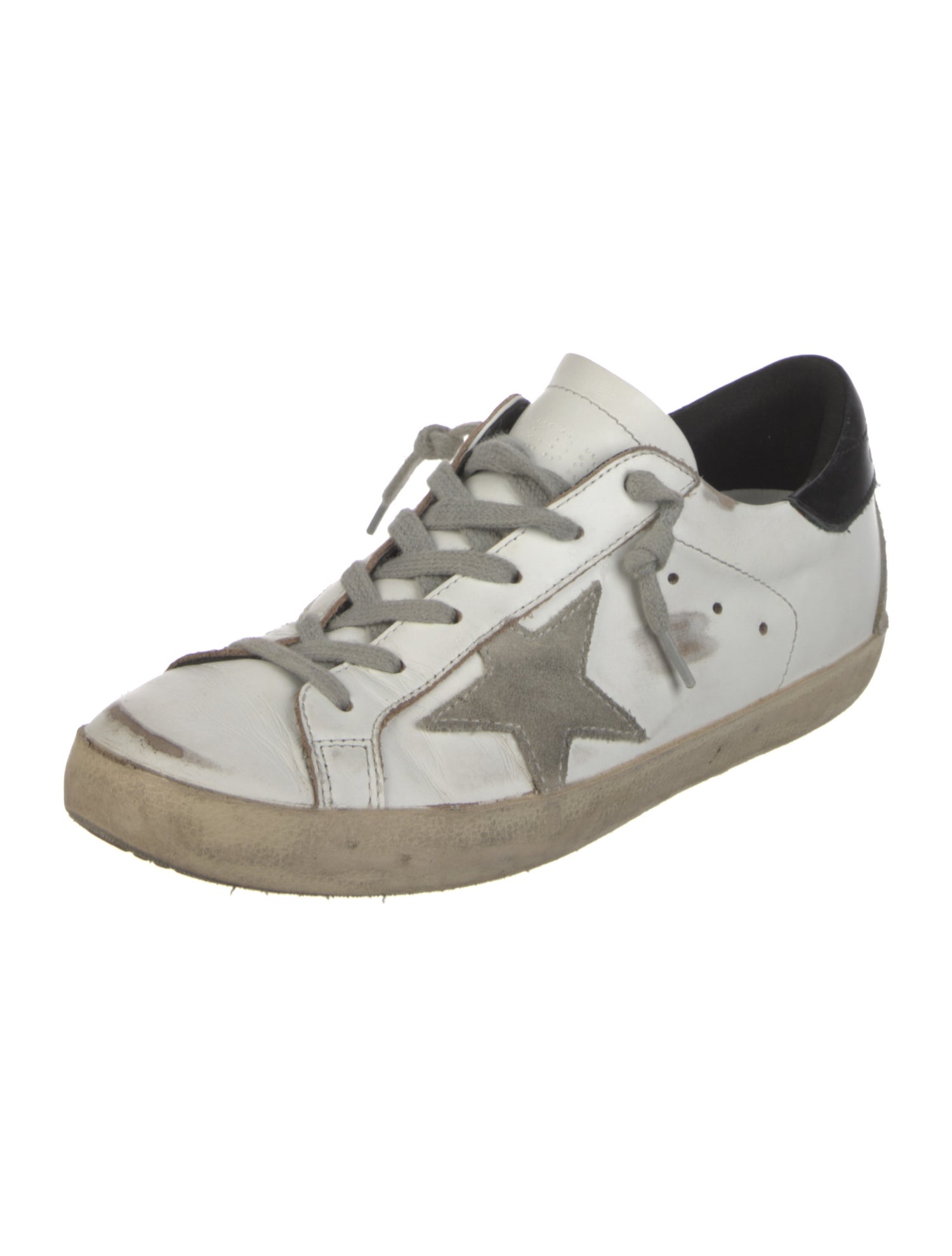 Golden Goose Leather Printed Sneakers