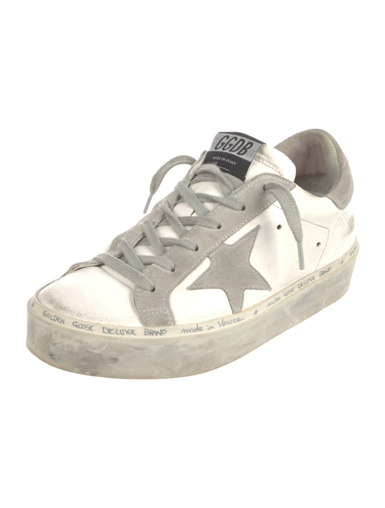 Golden Goose Leather Printed Sneakers