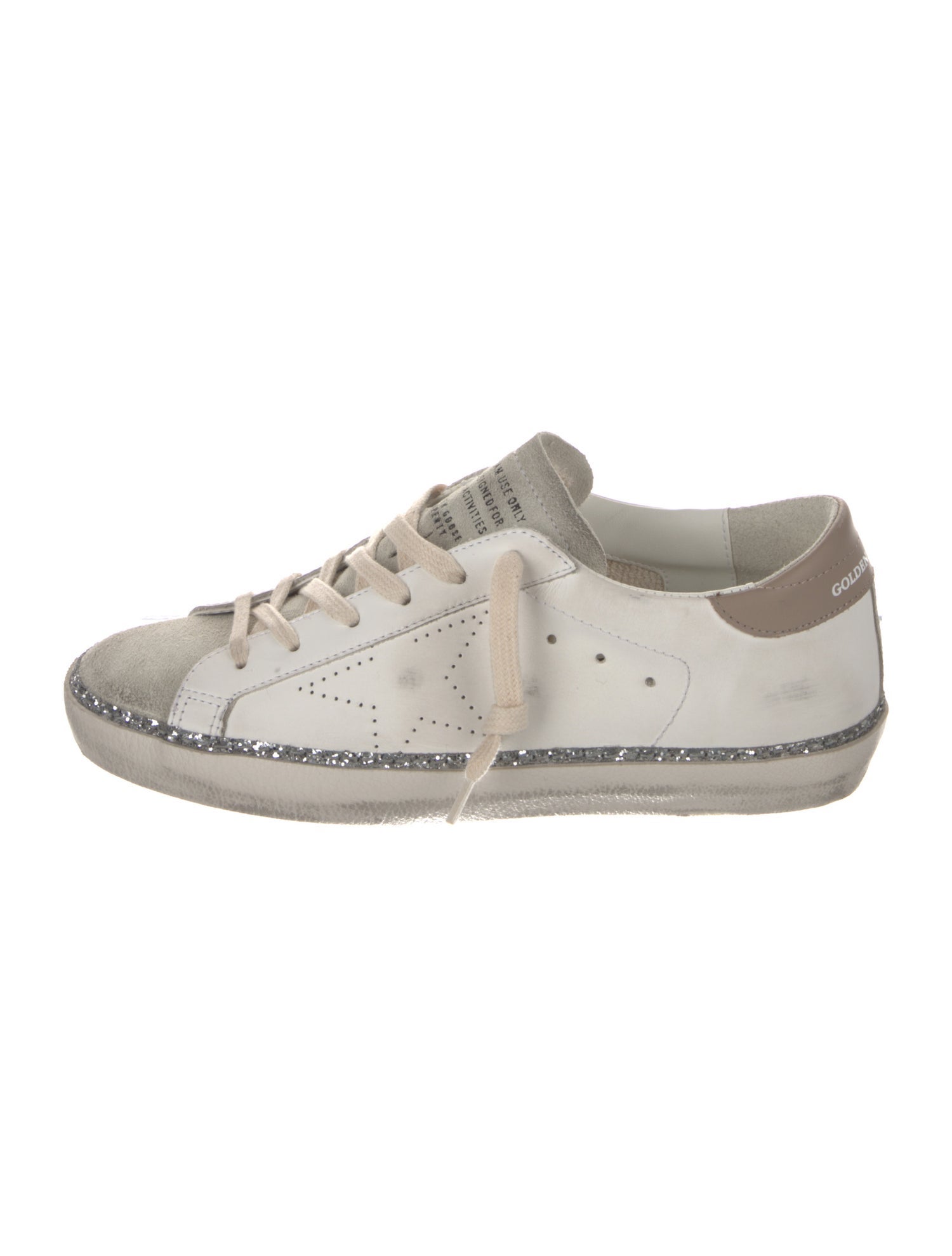 Golden Goose Leather Glitter Accents Sneakers w/ Tags