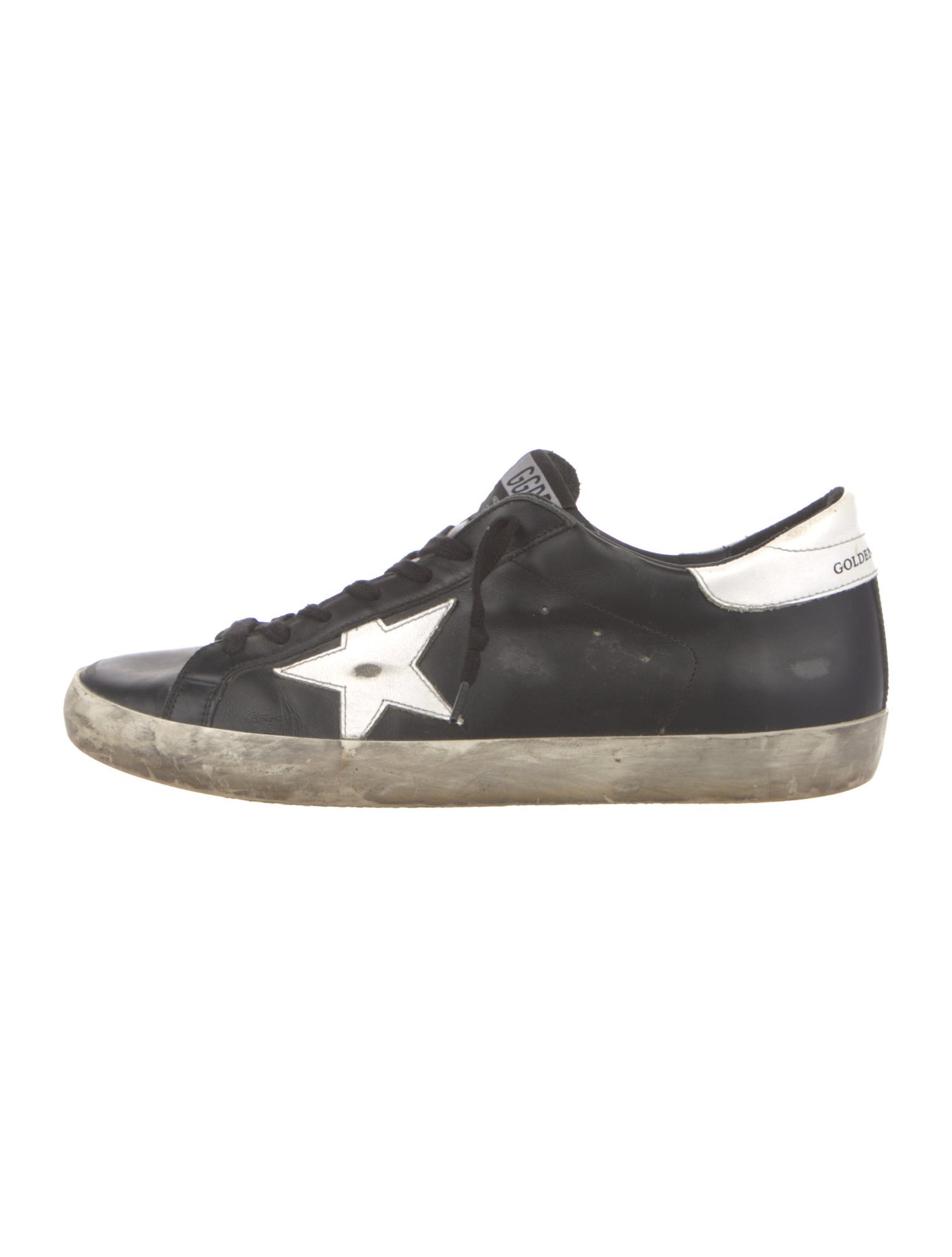 Golden Goose Leather Distressed Accents Sneakers