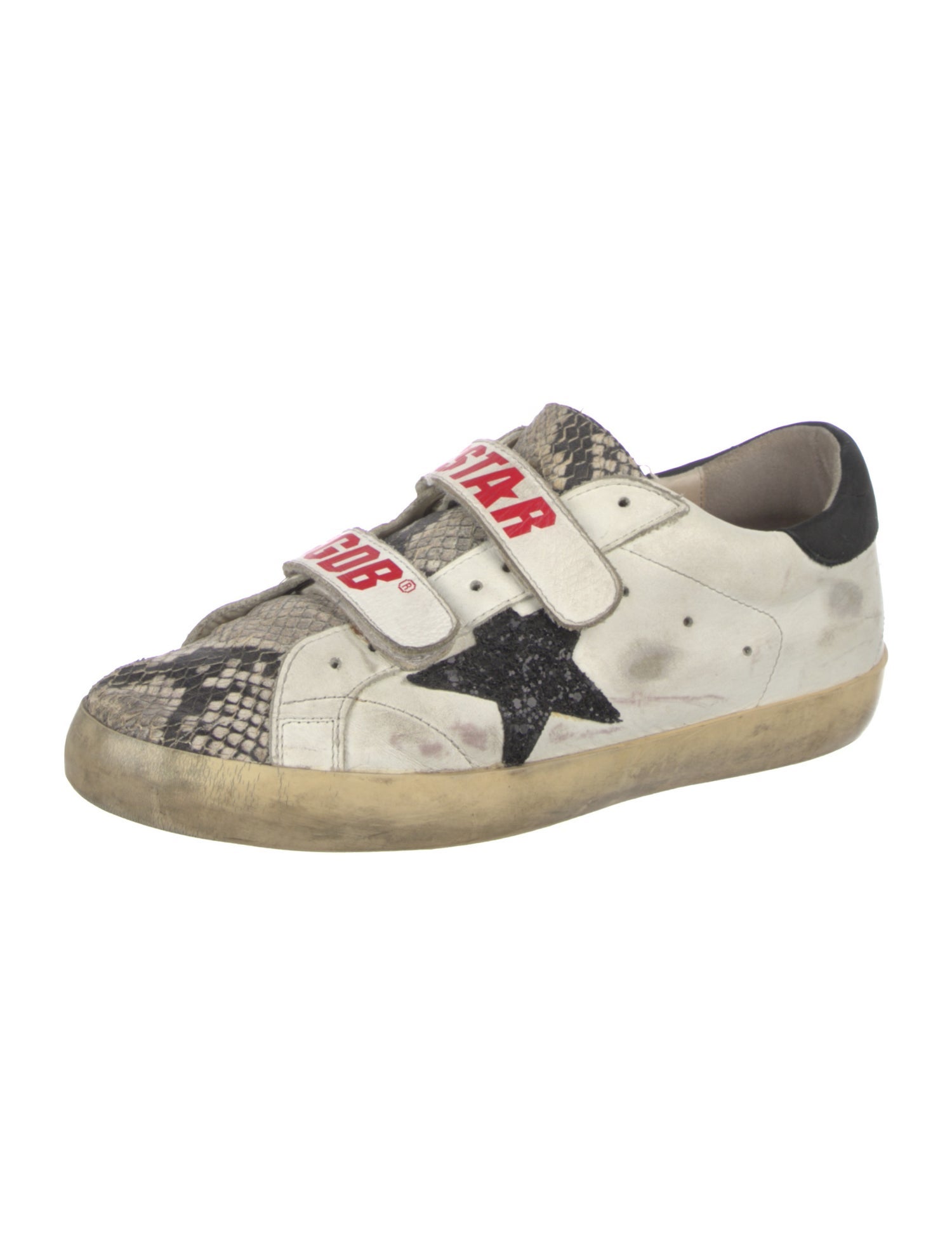 Golden Goose Leather Printed Sneakers