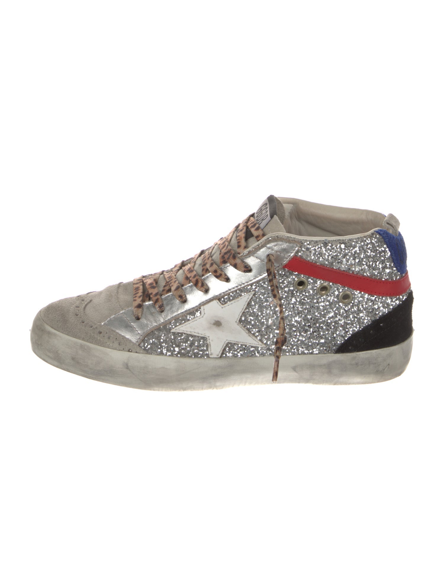 Golden Goose Glitter Printed Sneakers