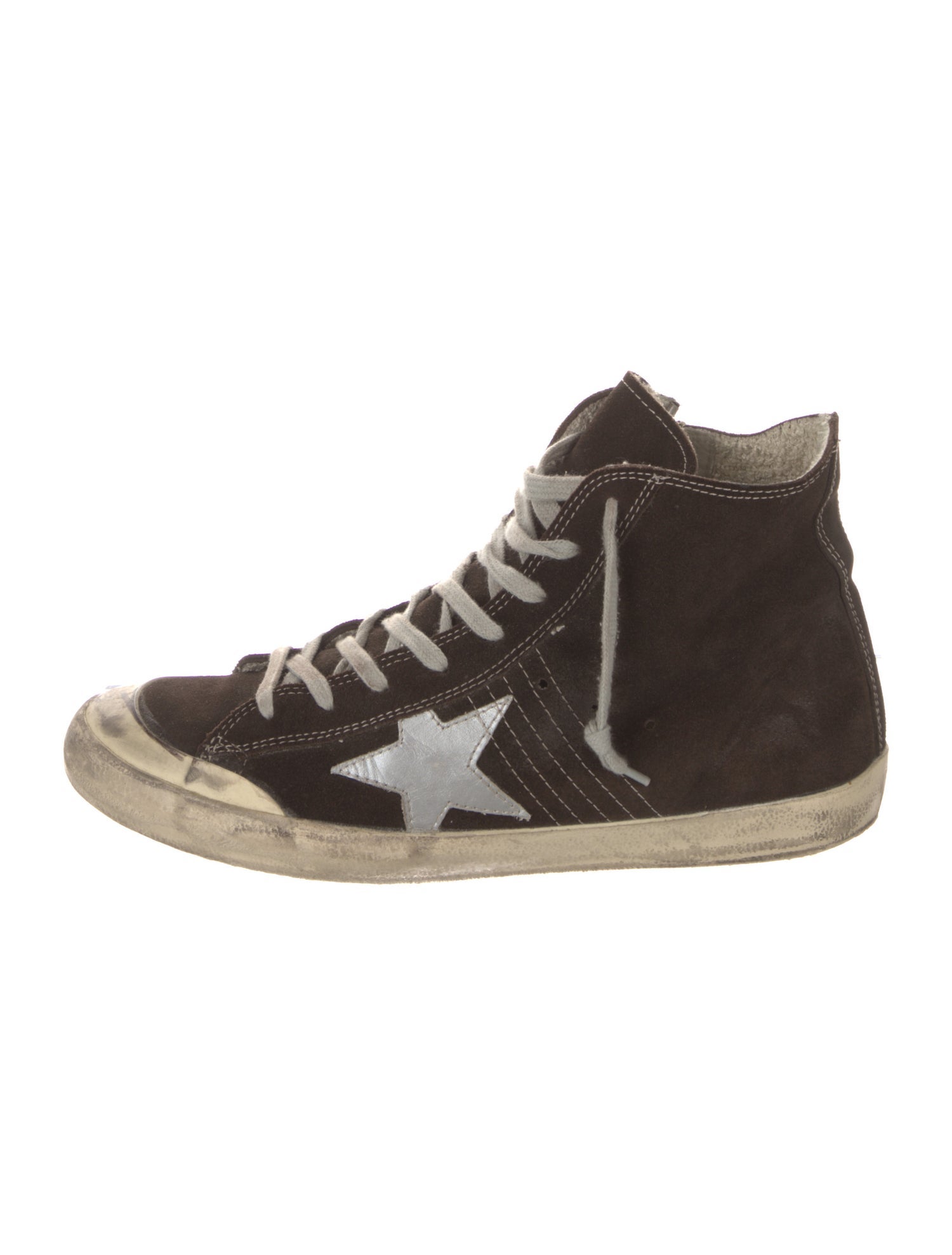 Golden Goose Suede Distressed Accents Sneakers