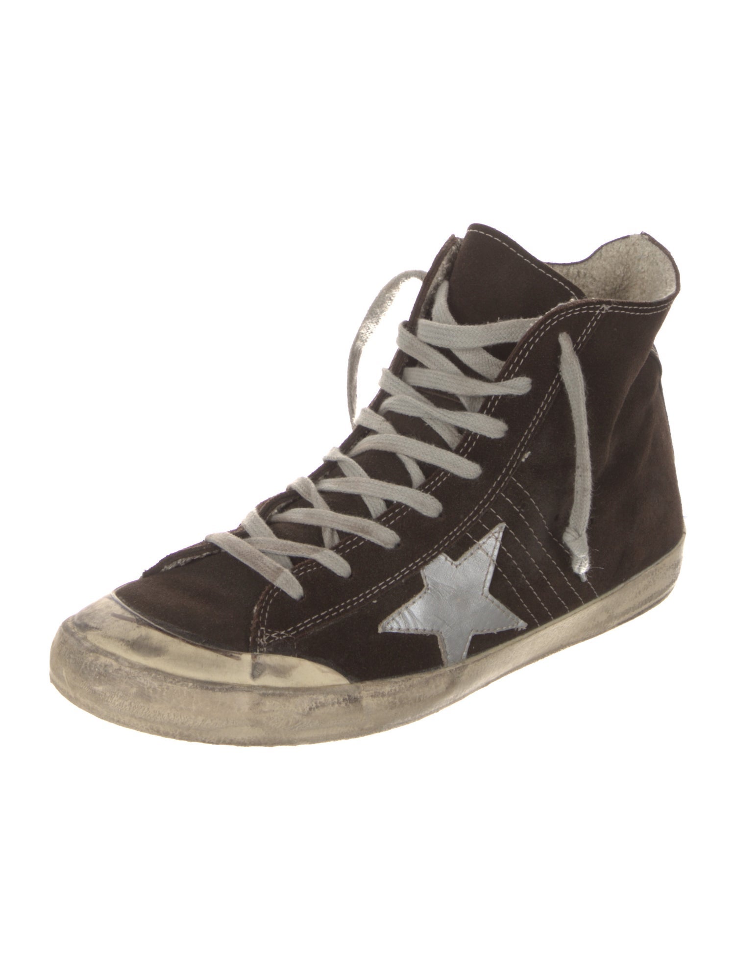 Golden Goose Suede Distressed Accents Sneakers