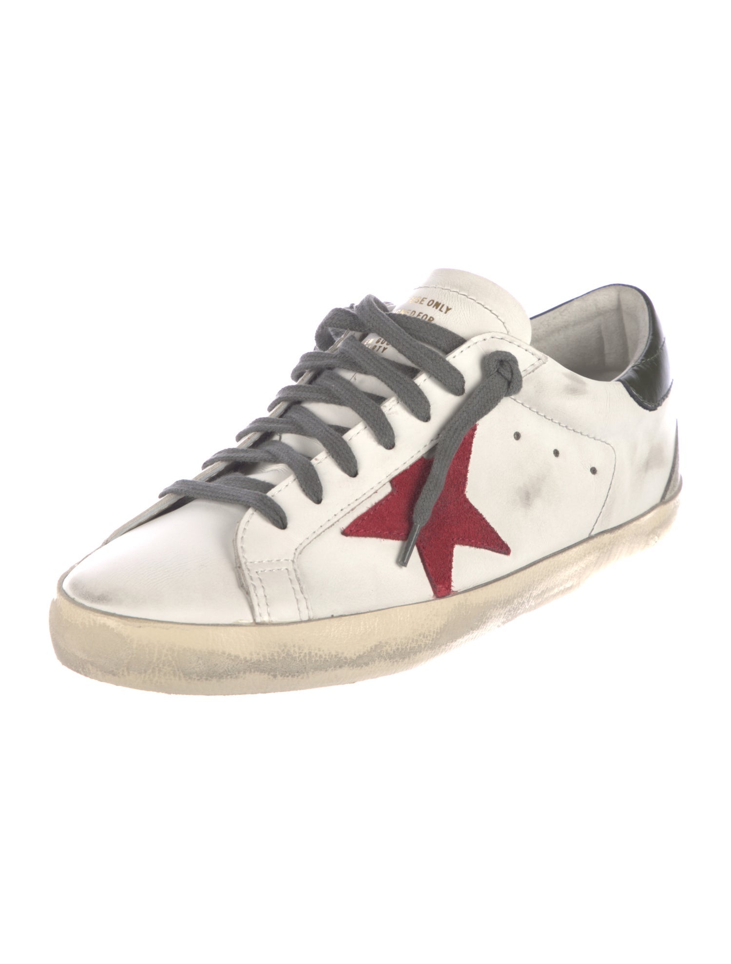 Golden Goose Leather Graphic Print Sneakers