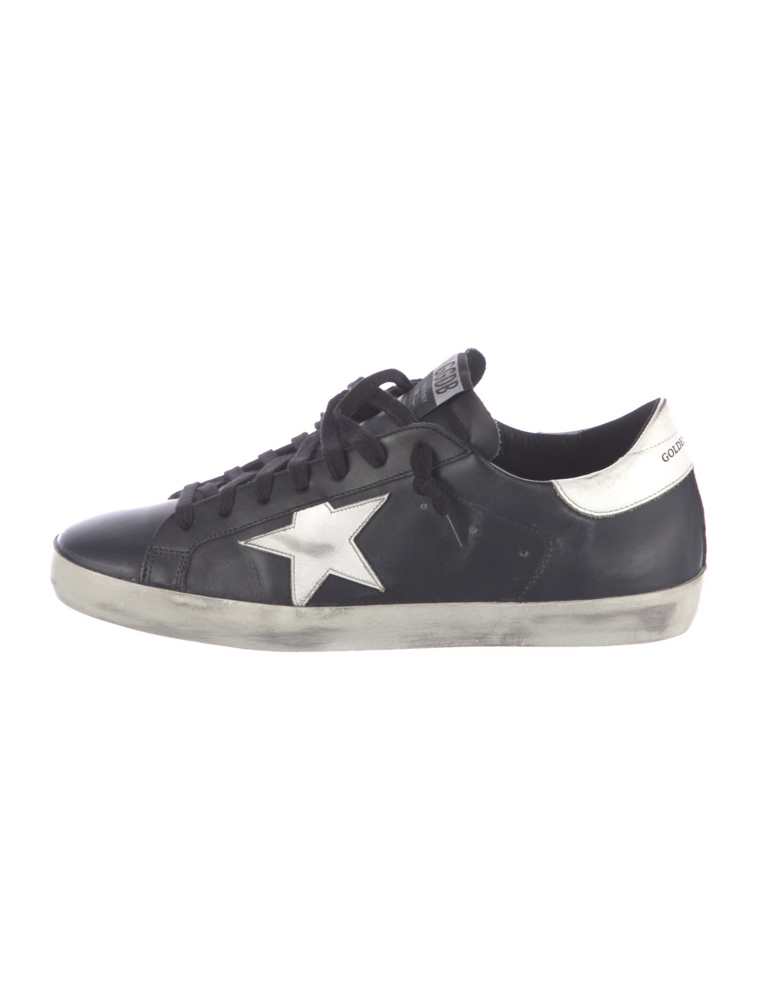Golden Goose Leather Graphic Print Sneakers
