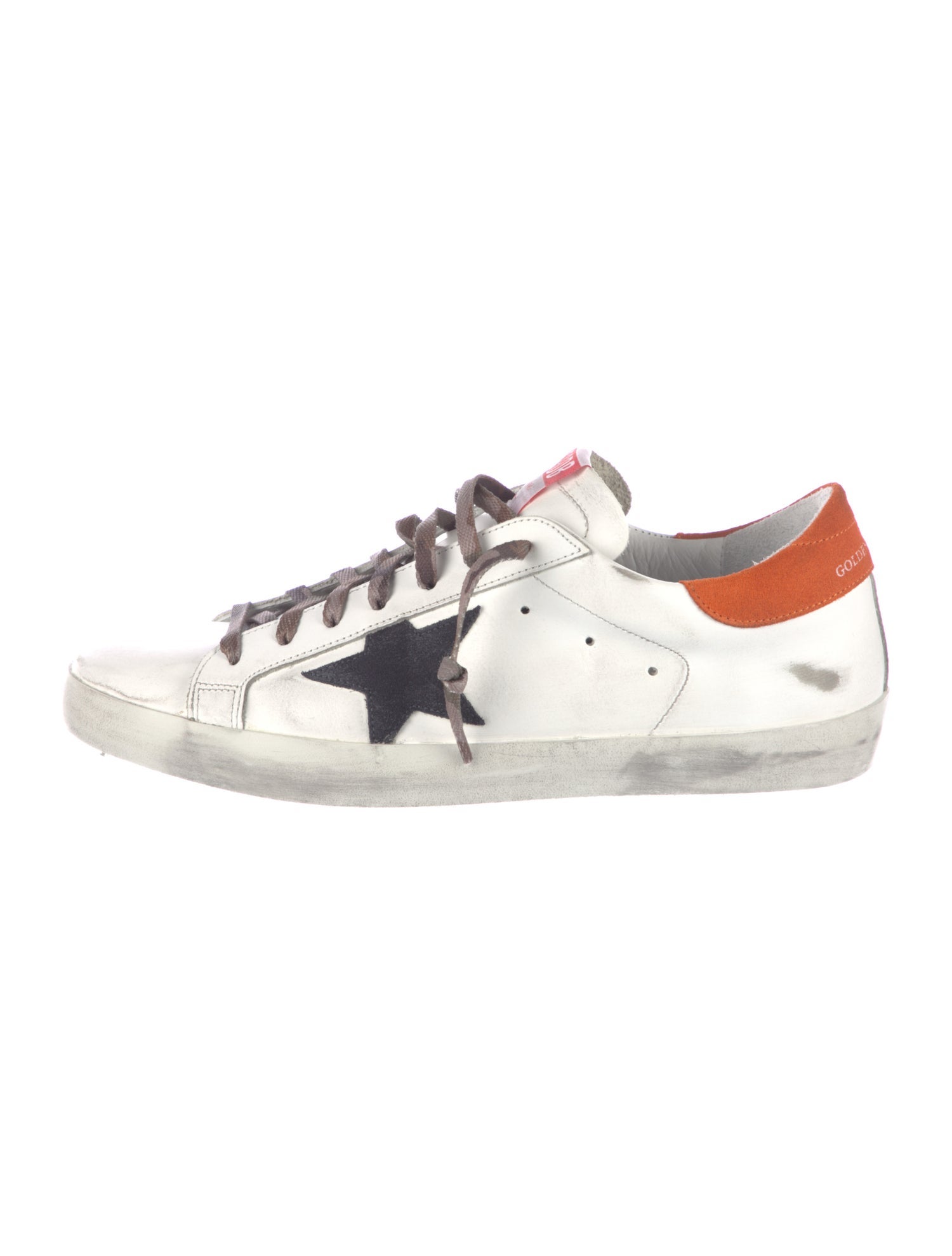 Golden Goose Leather Graphic Print Sneakers