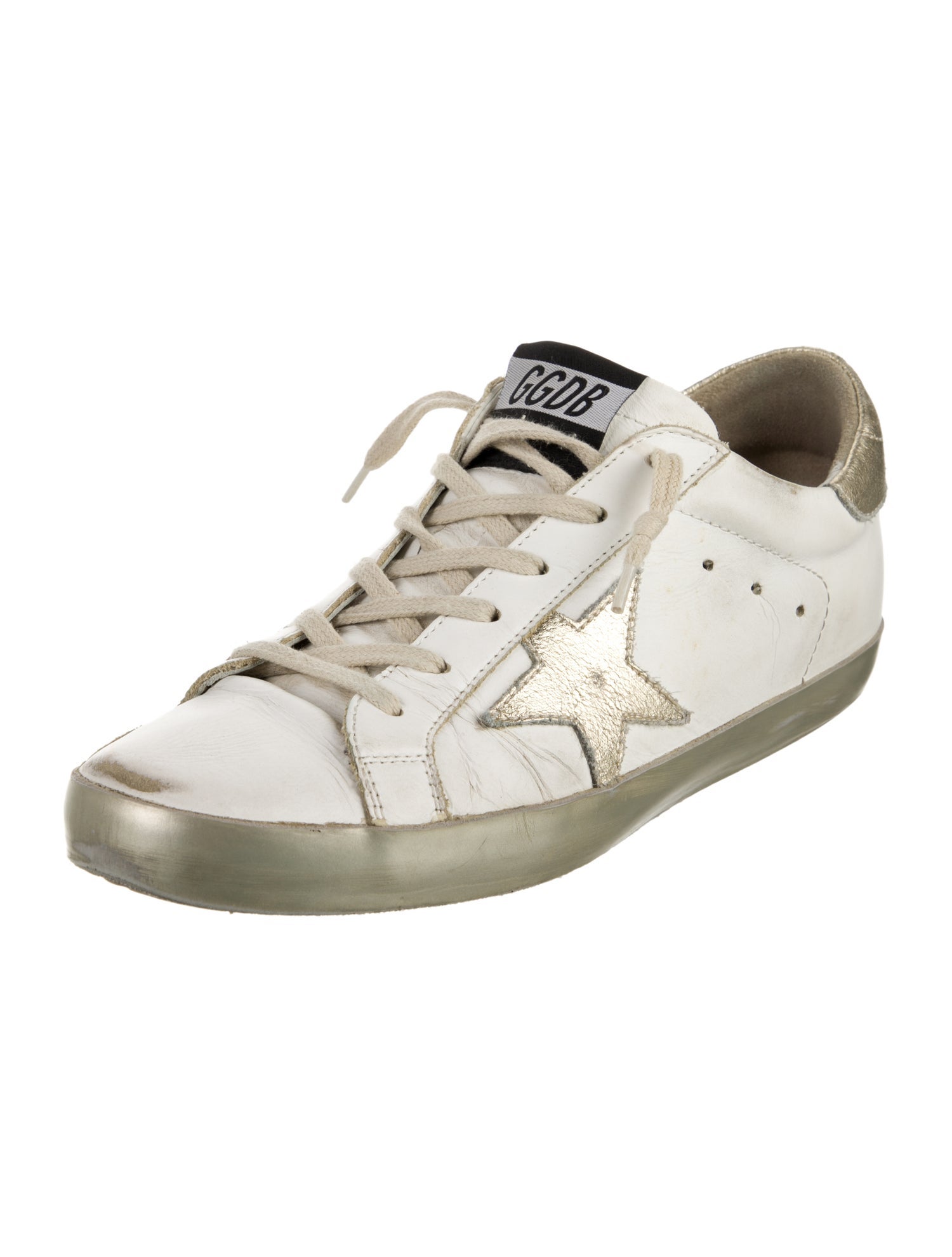 Golden Goose Leather Distressed Accents Sneakers
