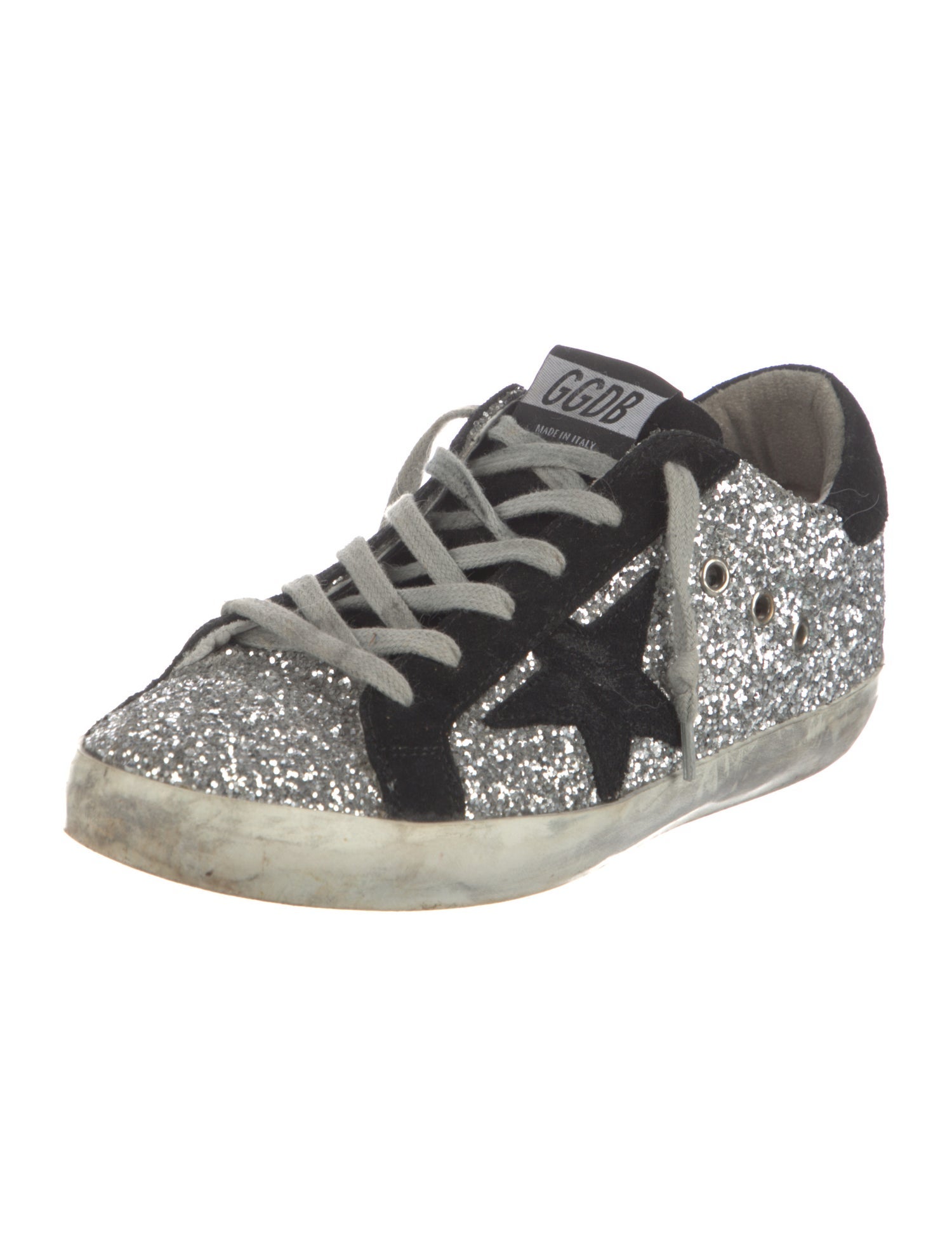 Golden Goose Glitter Colorblock Pattern Sneakers