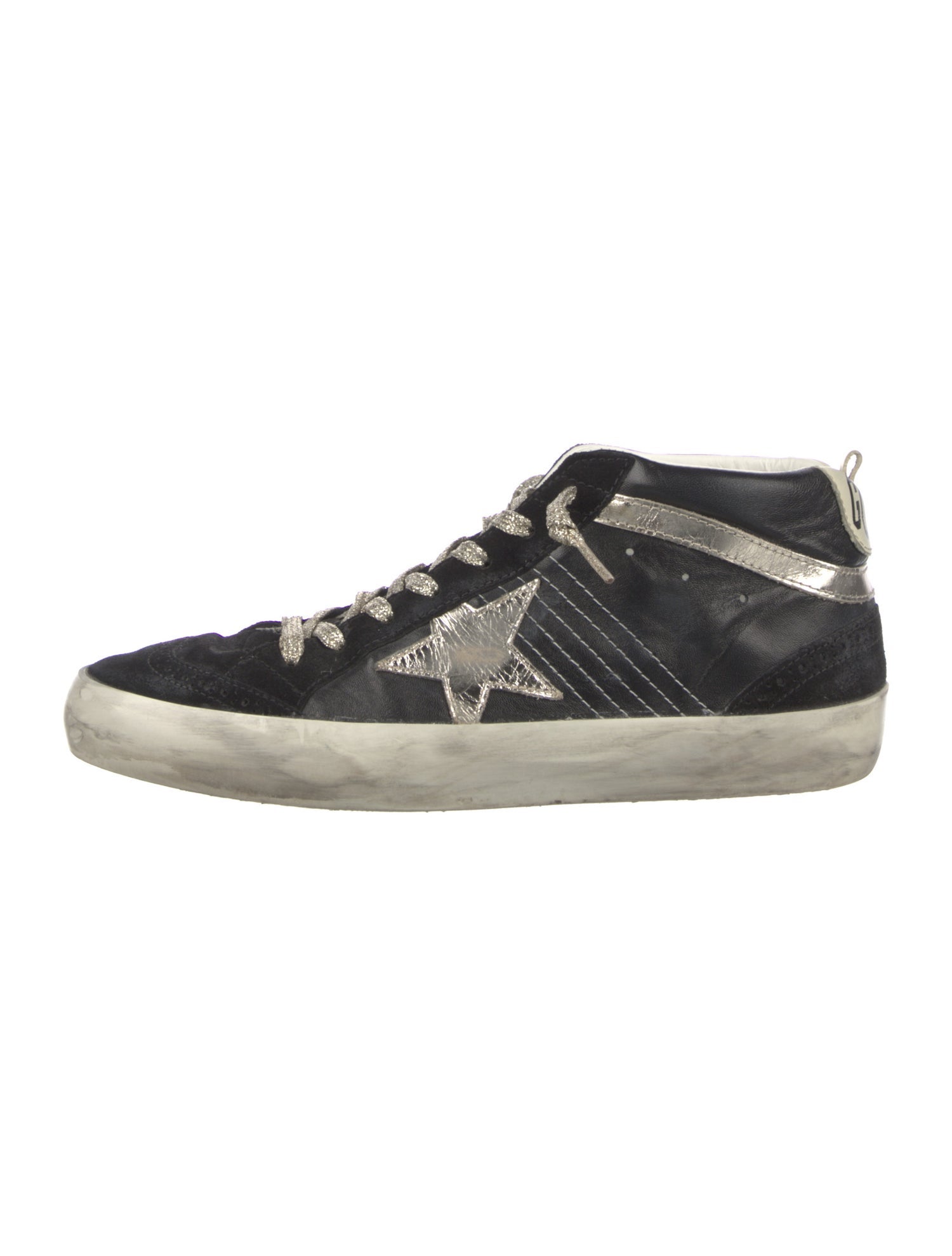 Golden Goose Leather Printed Sneakers