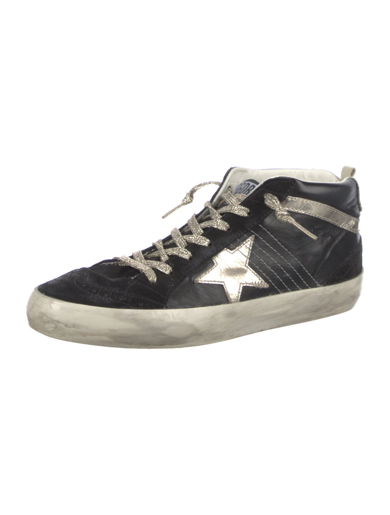 Golden Goose Leather Printed Sneakers