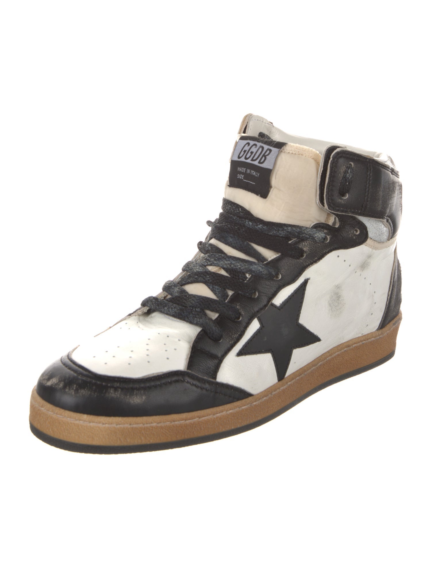 Golden Goose Leather Printed Sneakers