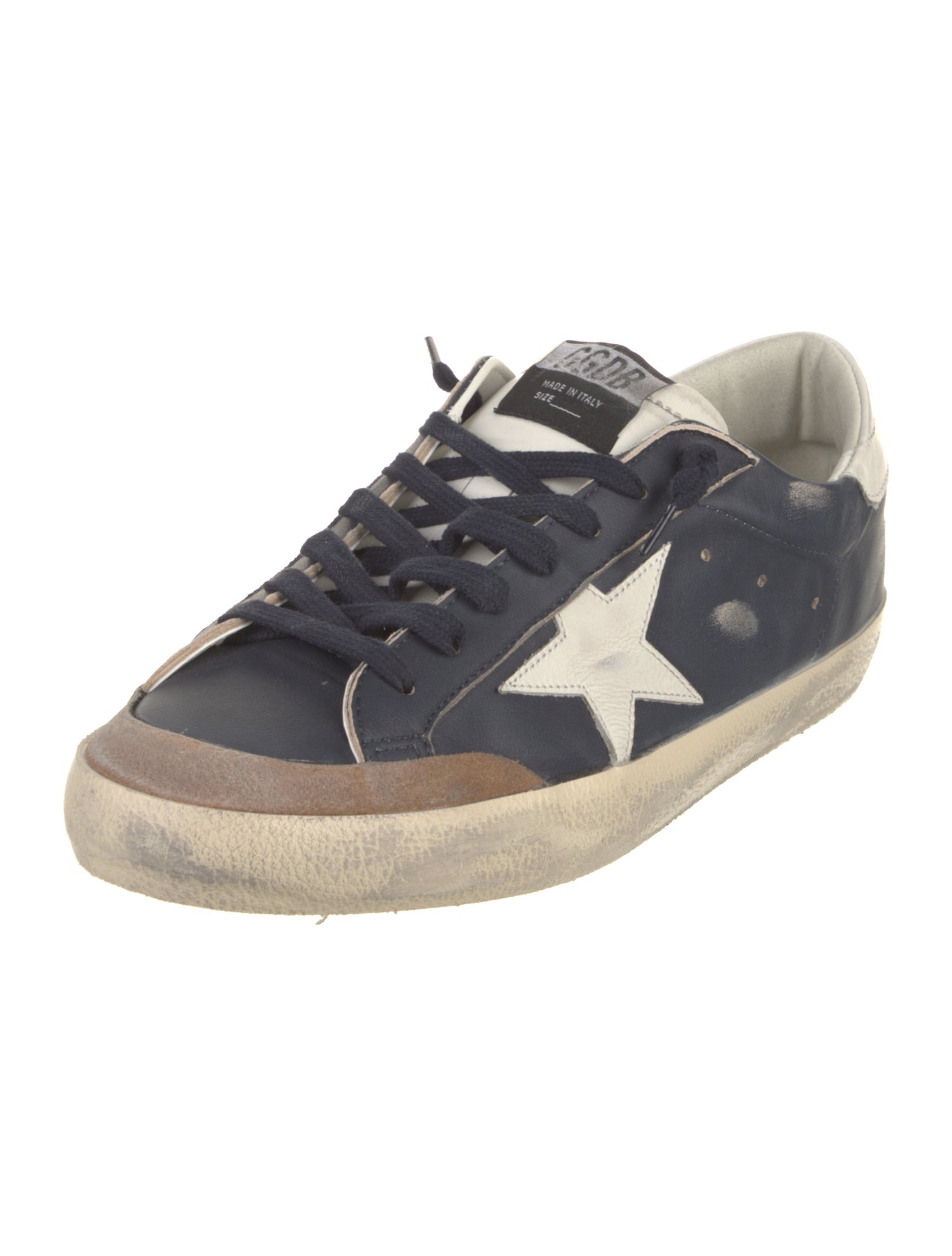 Golden Goose Leather Printed Sneakers