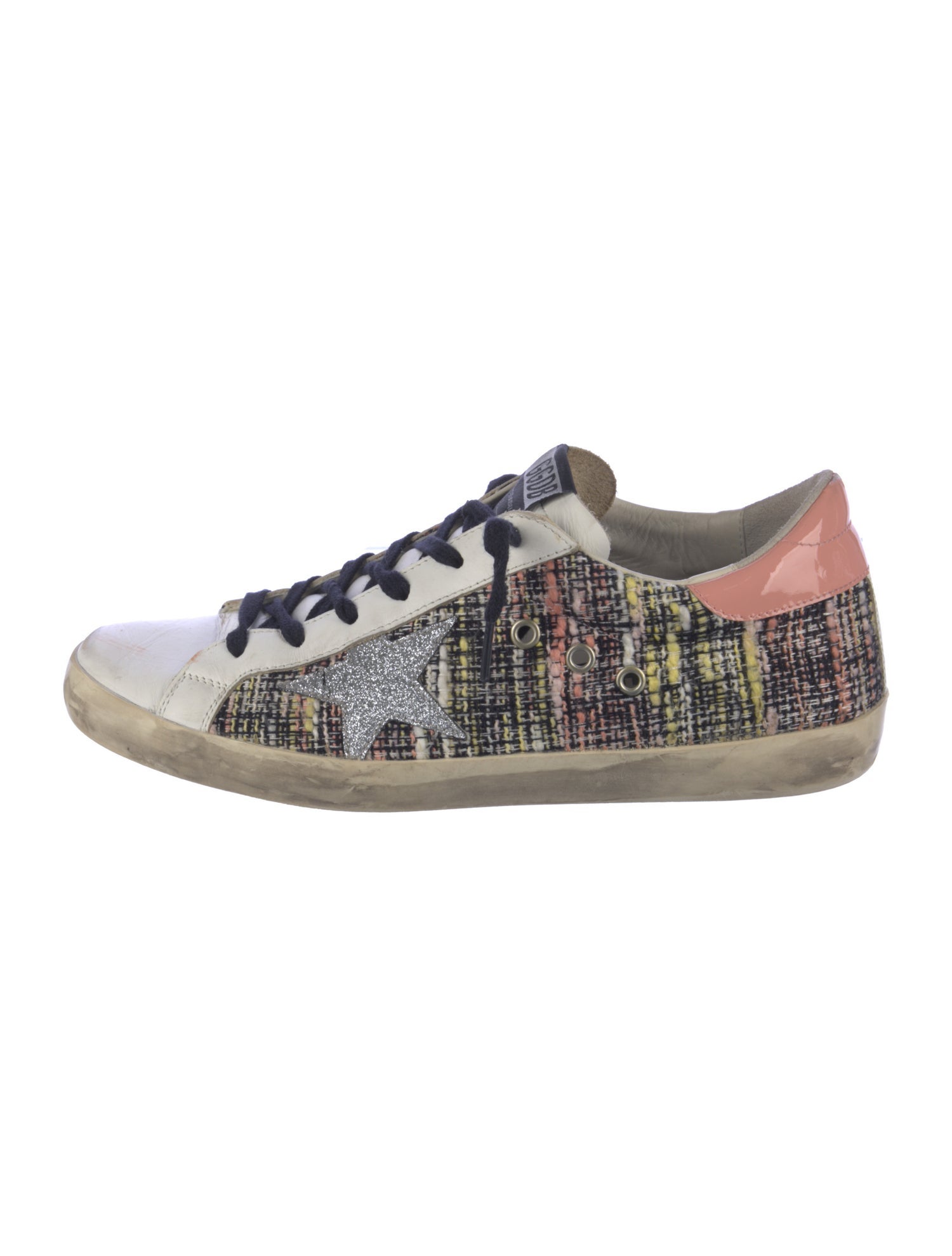 Golden Goose Tweed Printed Sneakers