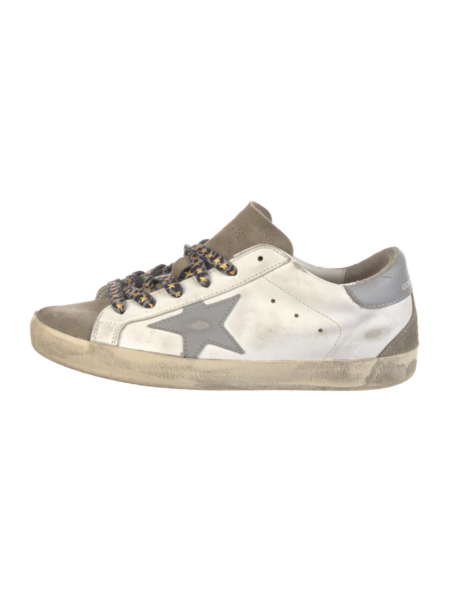 Golden Goose Leather Graphic Print Sneakers