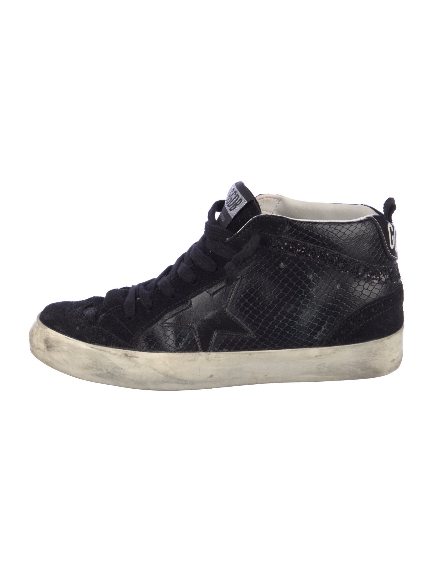 Golden Goose Leather Animal Print Sneakers