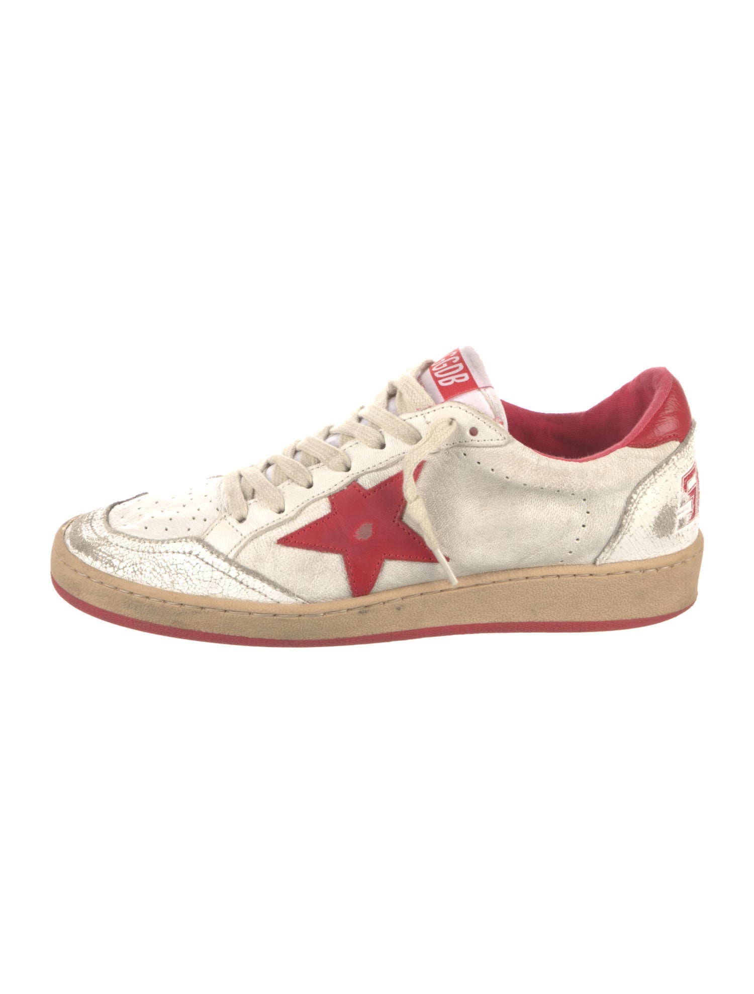 Golden Goose Leather Printed Sneakers