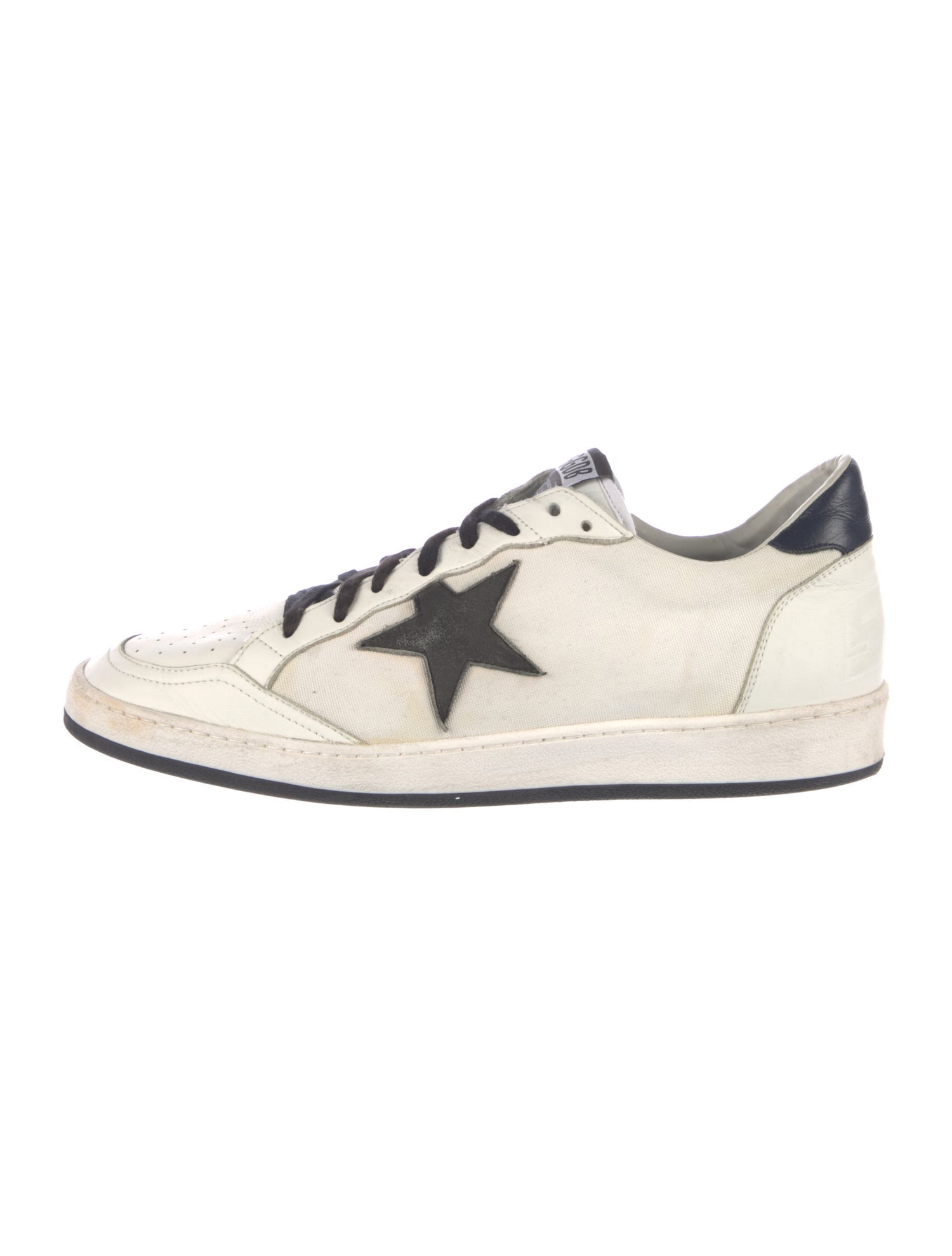 Golden Goose Leather Graphic Print Sneakers