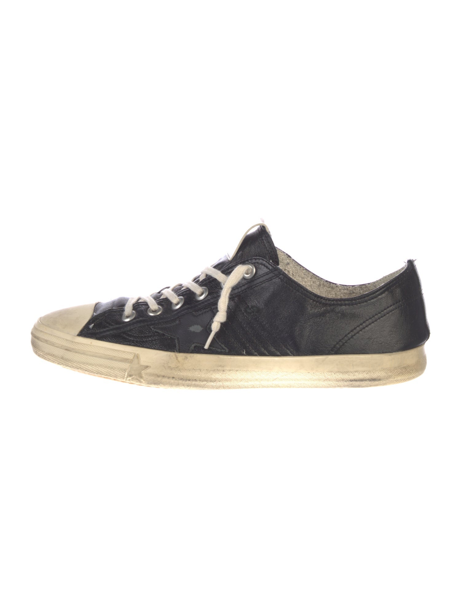 Golden Goose Leather Printed Sneakers