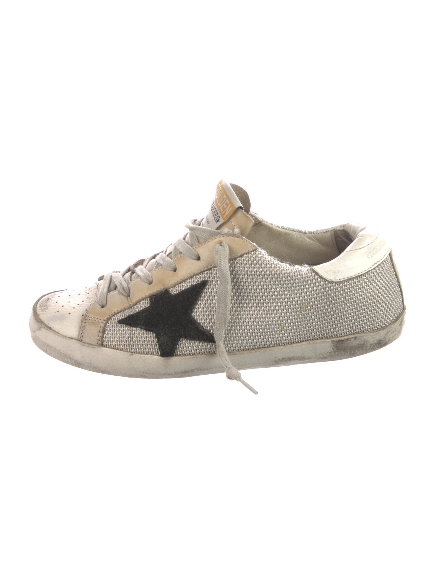 Golden Goose Leather Distressed Accents Sneakers