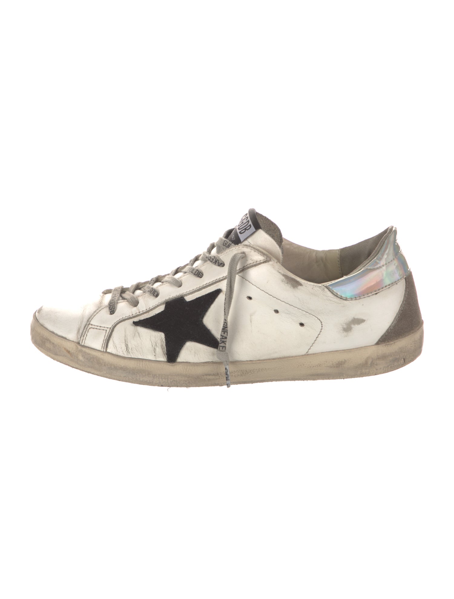 Golden Goose Leather Printed Sneakers