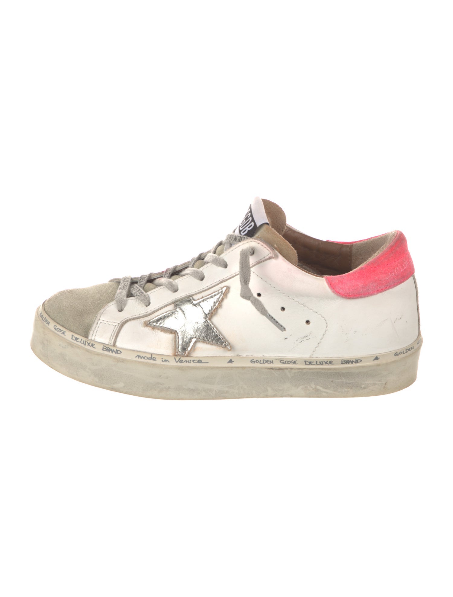 Golden Goose Leather Printed Sneakers