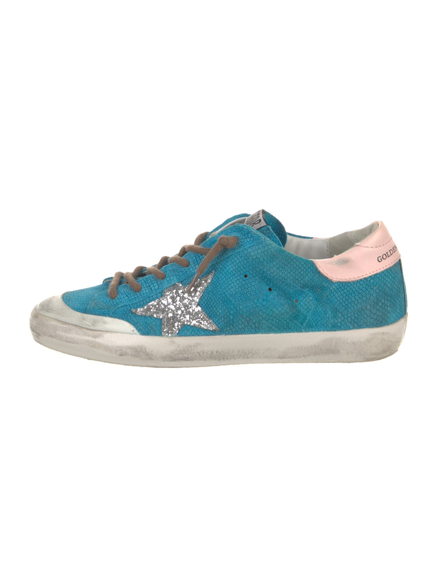 Golden Goose Suede Animal Print Sneakers