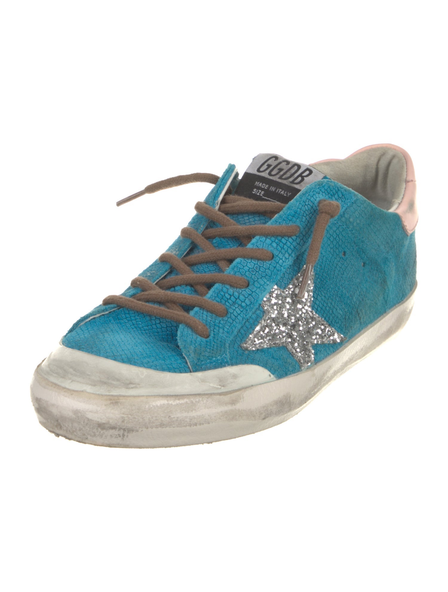 Golden Goose Suede Animal Print Sneakers