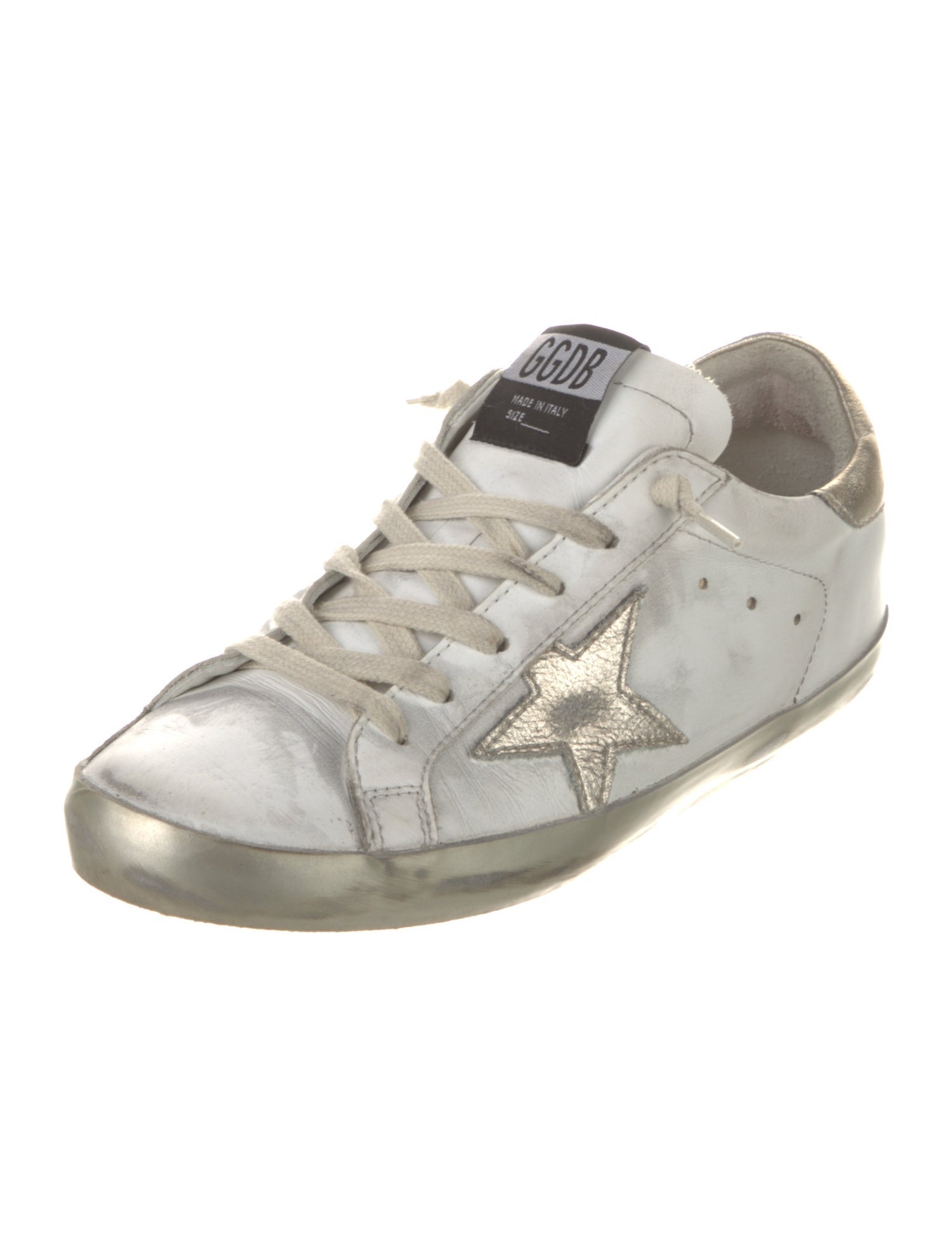 Golden Goose Leather Distressed Accents Sneakers