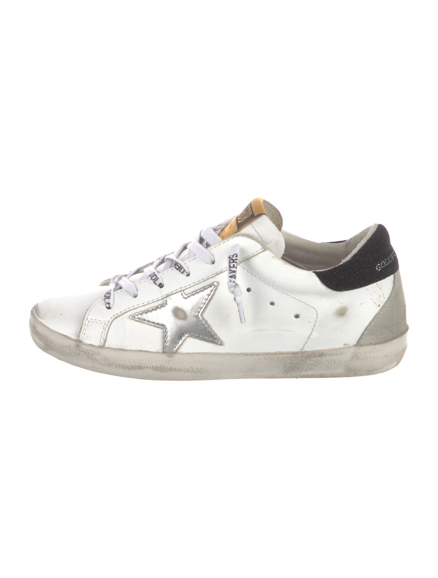 Golden Goose Leather Printed Sneakers