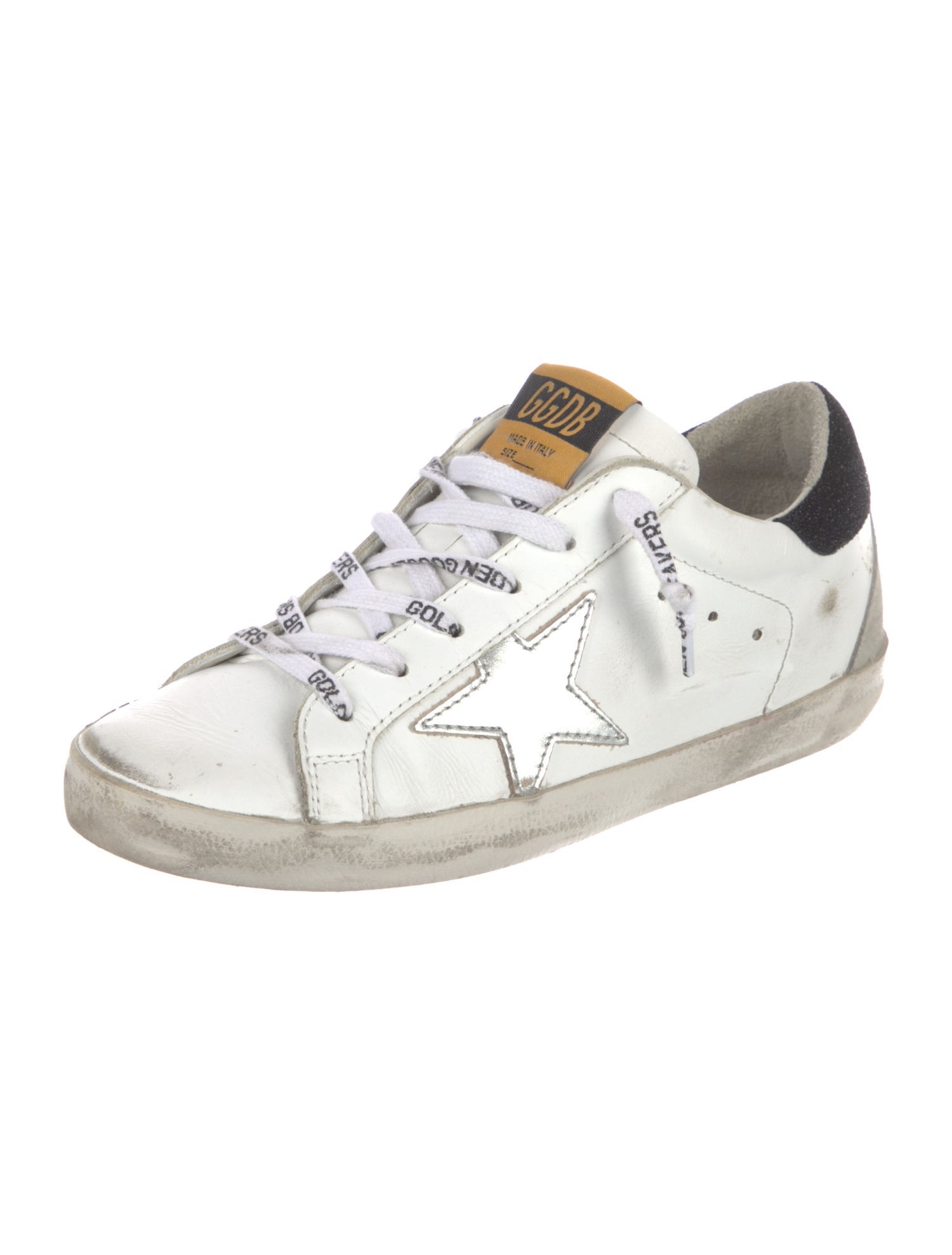 Golden Goose Leather Printed Sneakers