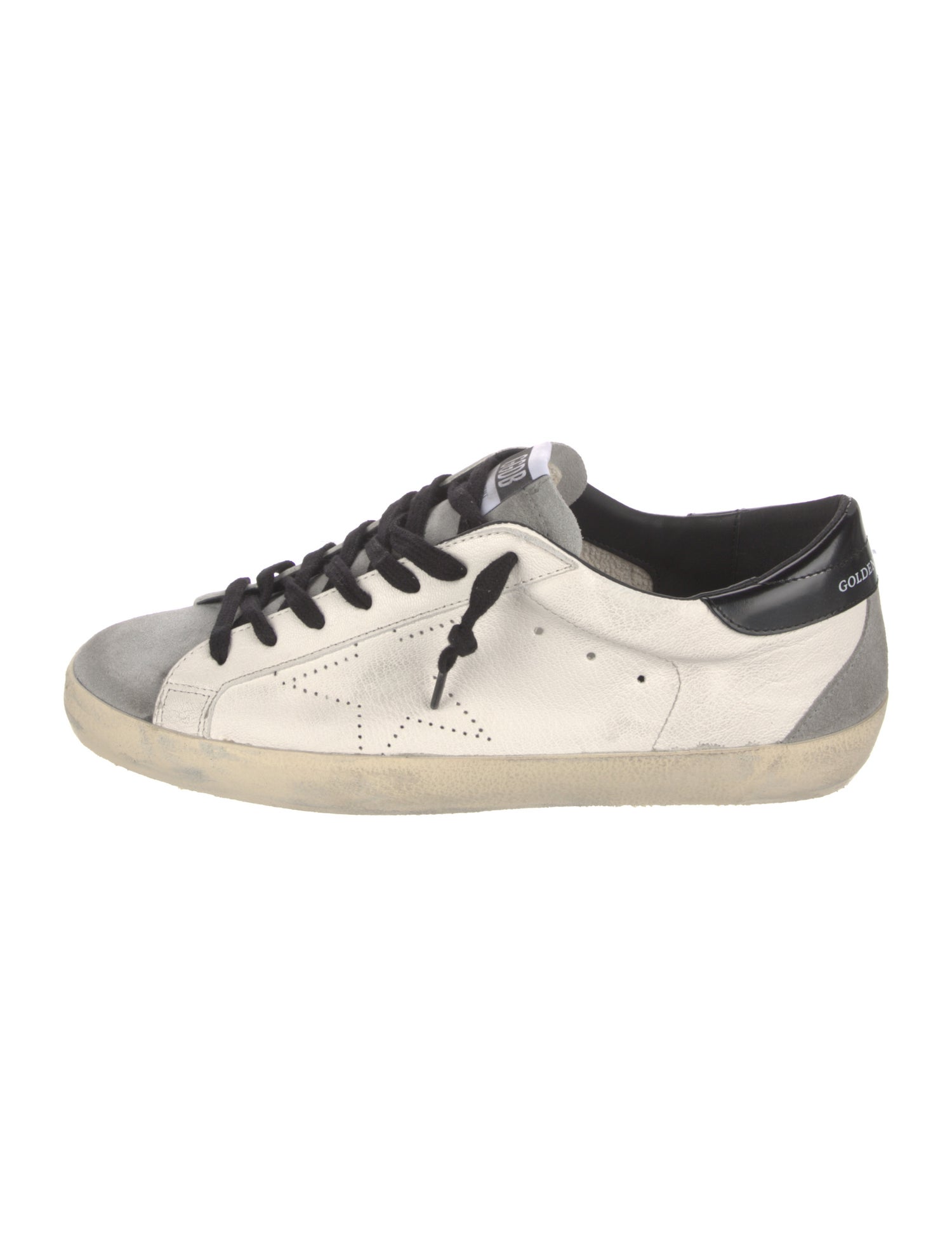 Golden Goose Leather Colorblock Pattern Sneakers