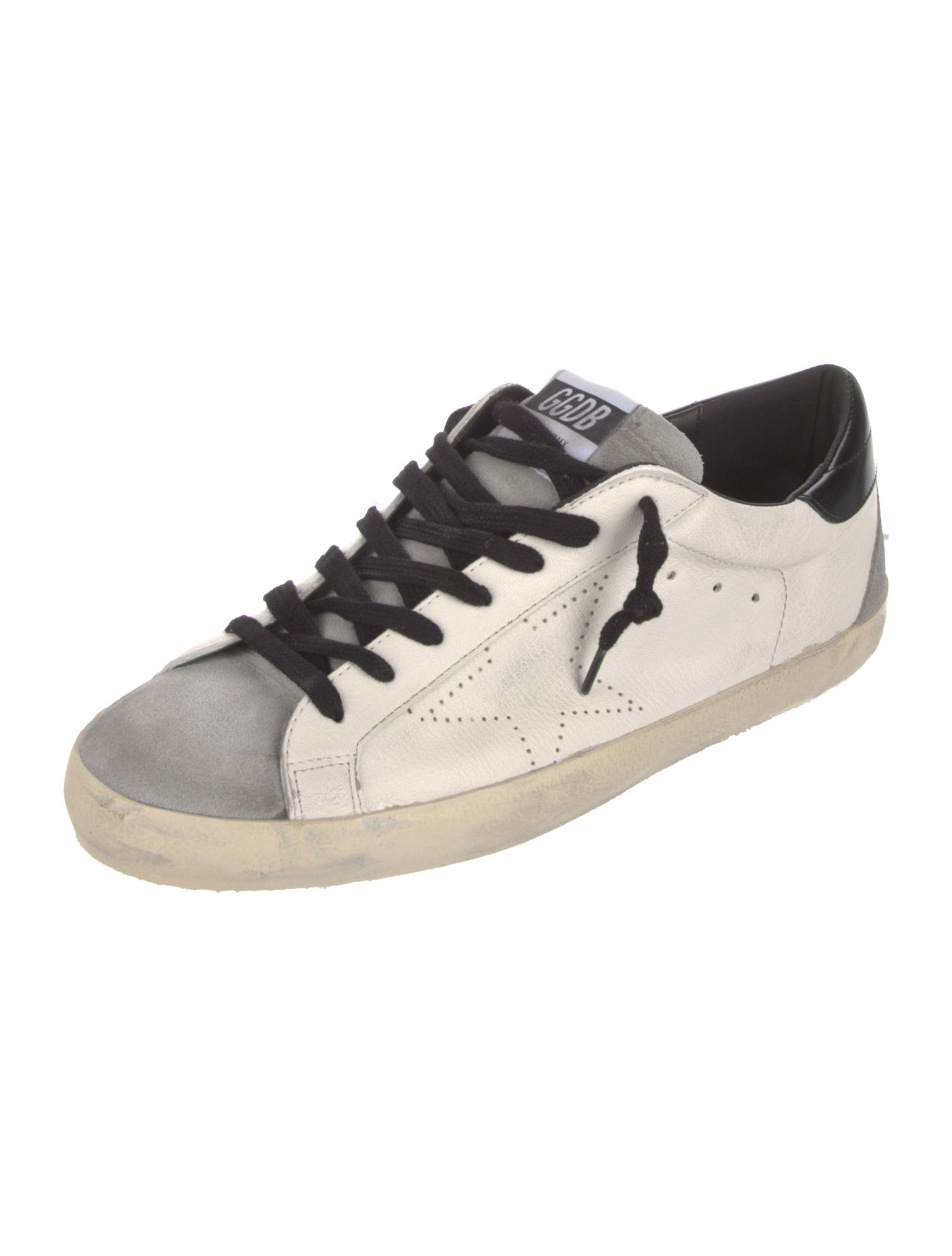 Golden Goose Leather Colorblock Pattern Sneakers