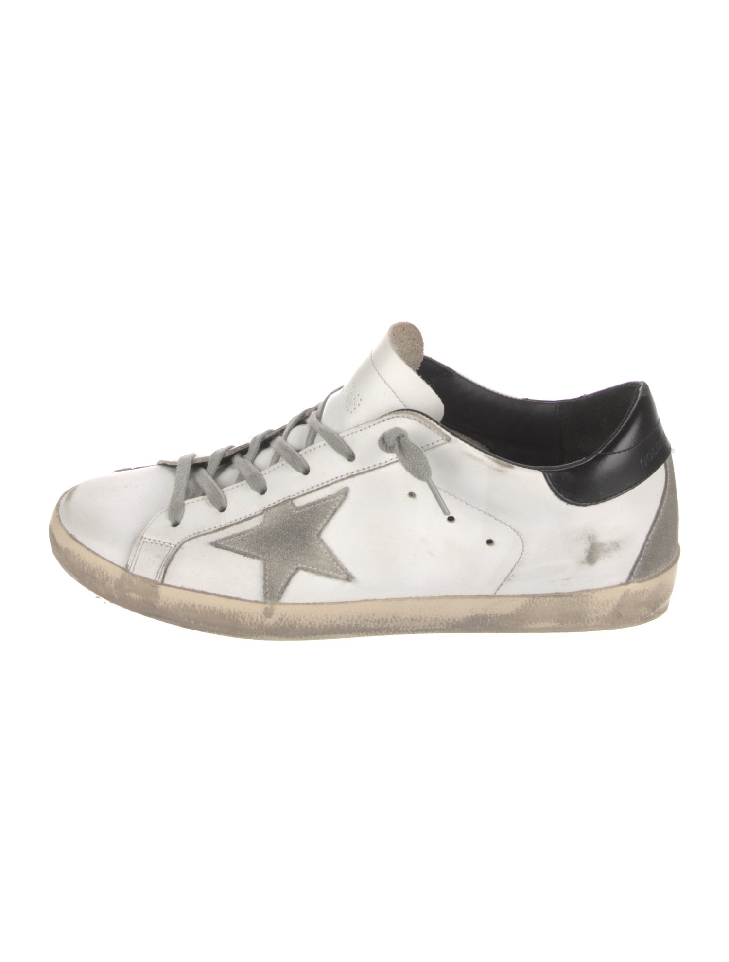 Golden Goose Leather Distressed Accents Sneakers