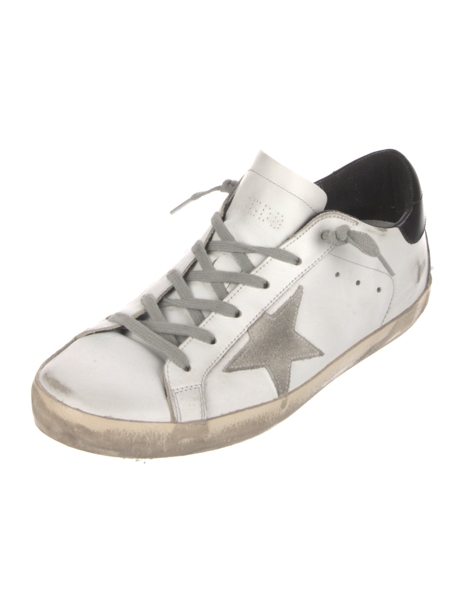 Golden Goose Leather Distressed Accents Sneakers