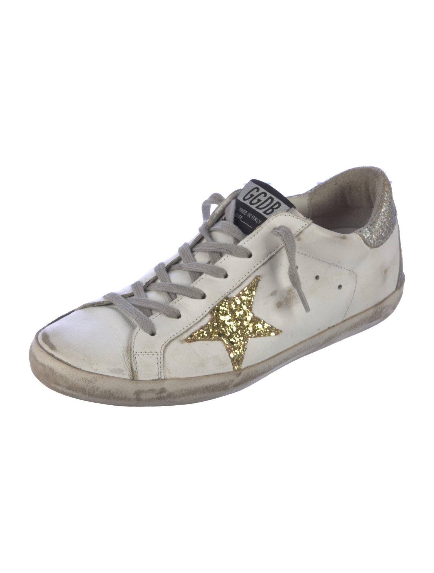 Golden Goose Leather Colorblock Pattern Sneakers