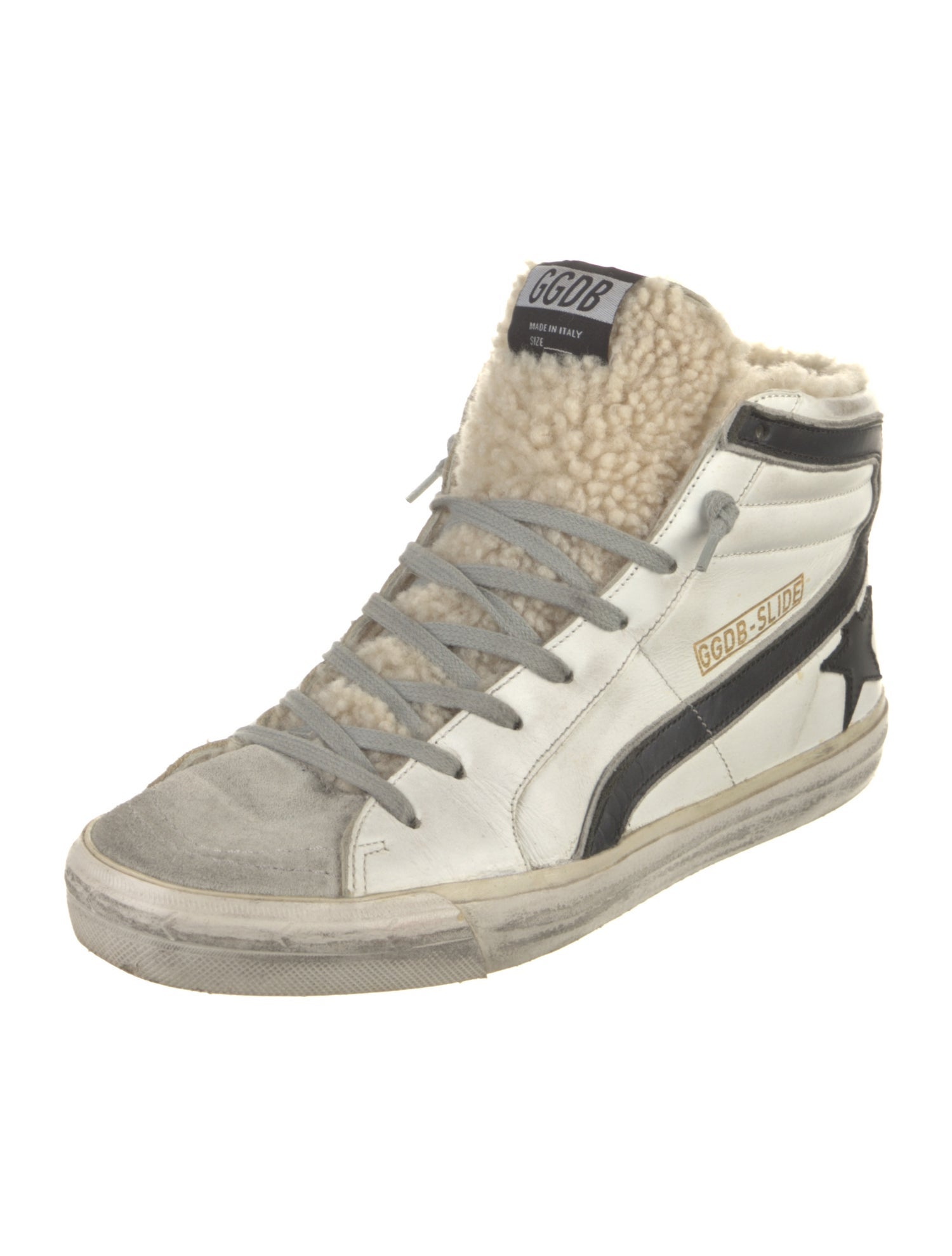 Golden Goose Leather Colorblock Pattern Sneakers
