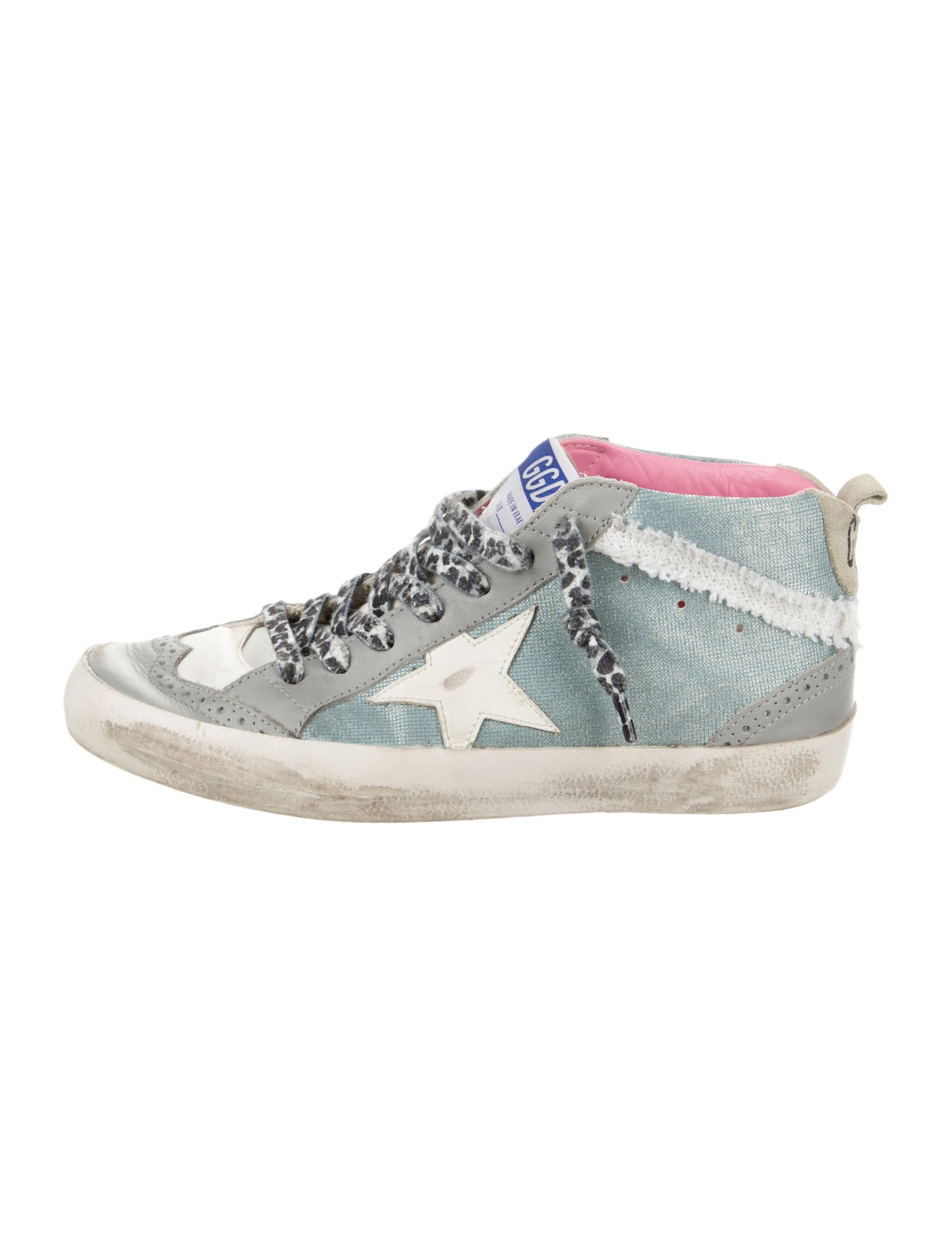 Golden Goose Printed Distressed Accents Sneakers
