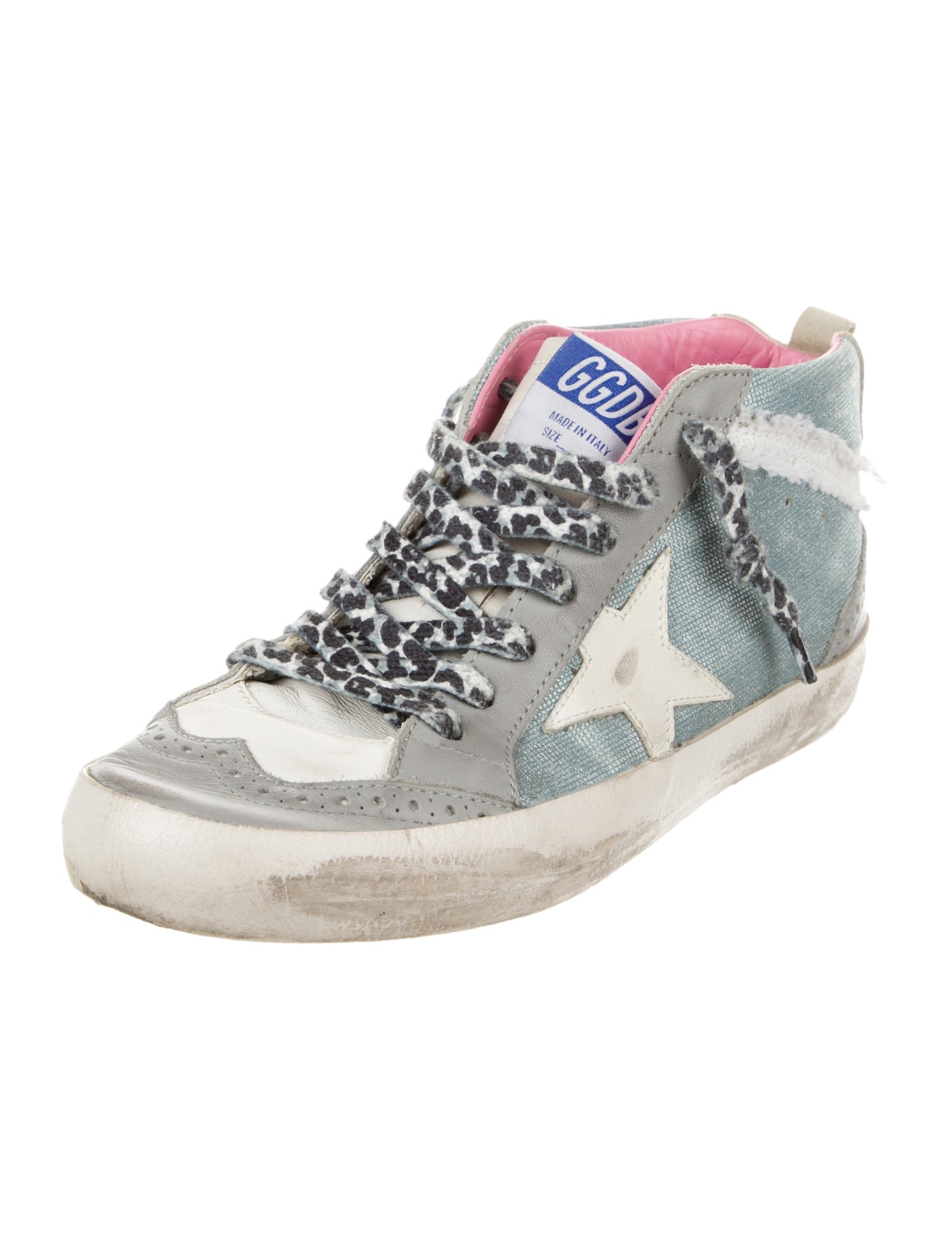 Golden Goose Printed Distressed Accents Sneakers