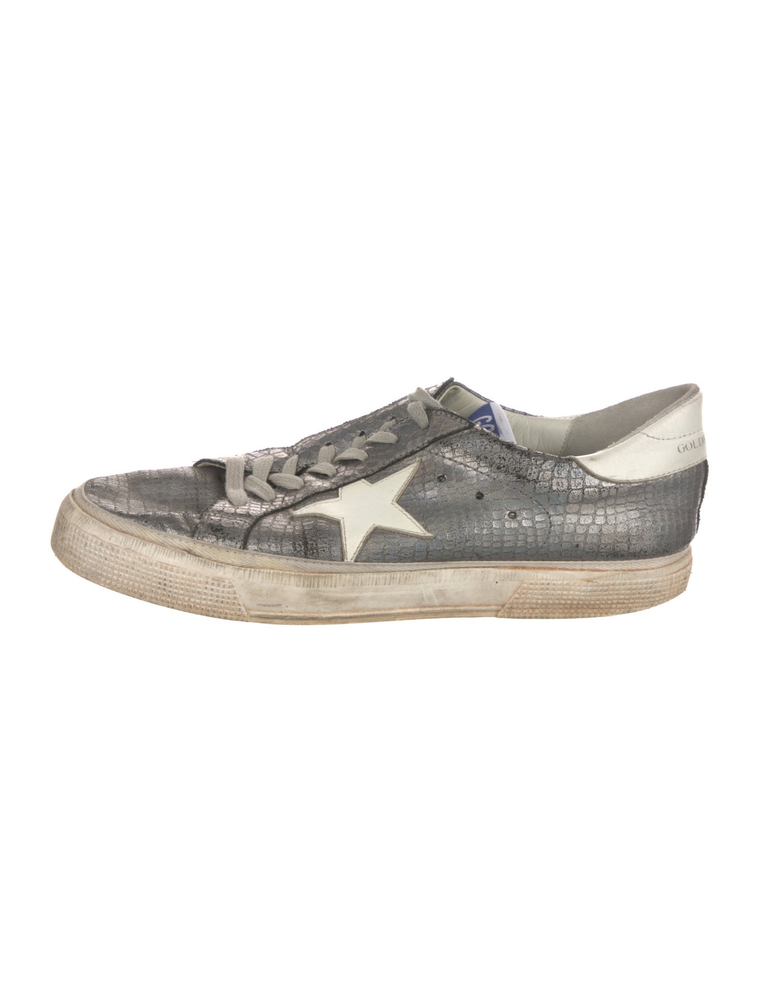 Golden Goose Leather Animal Print Sneakers