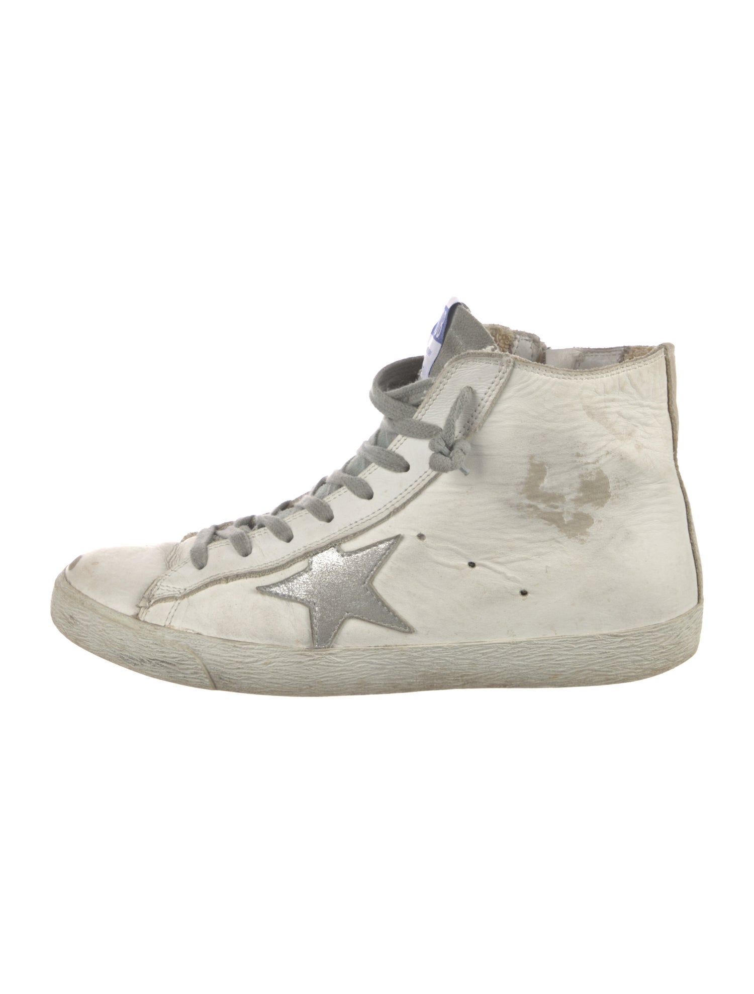 Golden Goose Leather Printed Sneakers