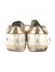 Golden Goose Leather Glitter Accents Sneakers