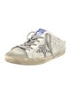 Golden Goose Leather Glitter Accents Sneakers