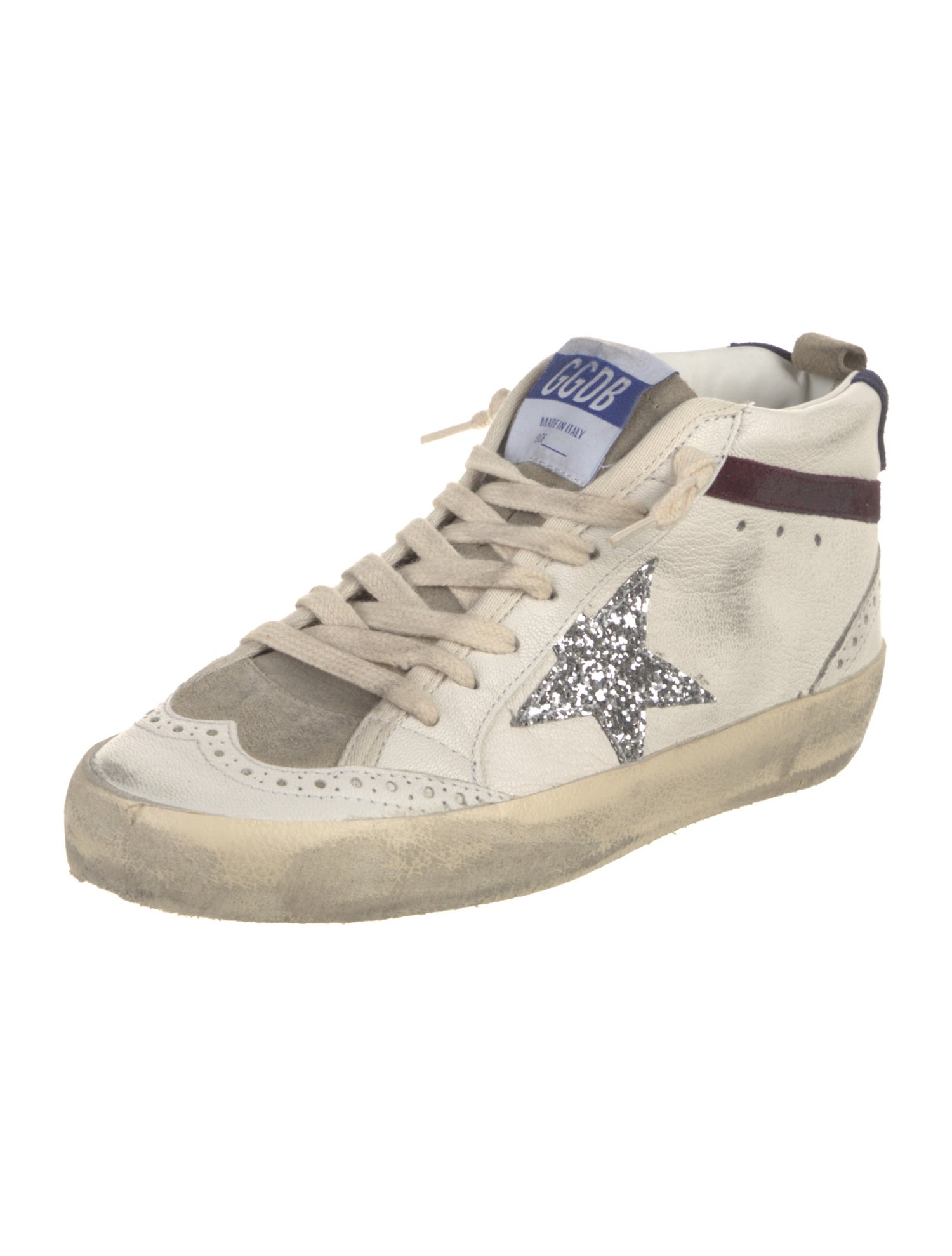 Golden Goose Leather Printed Sneakers
