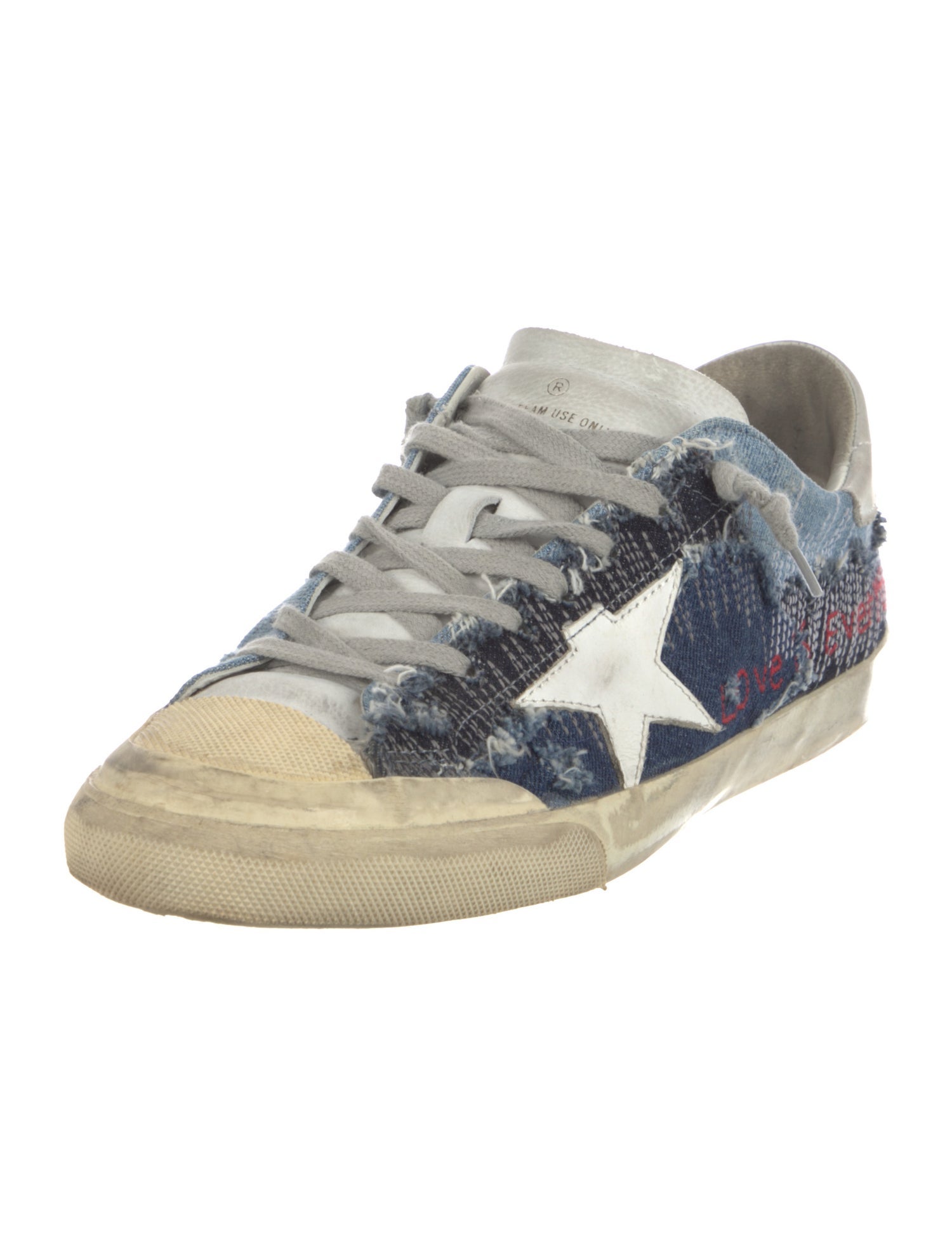 Golden Goose Denim Printed Sneakers