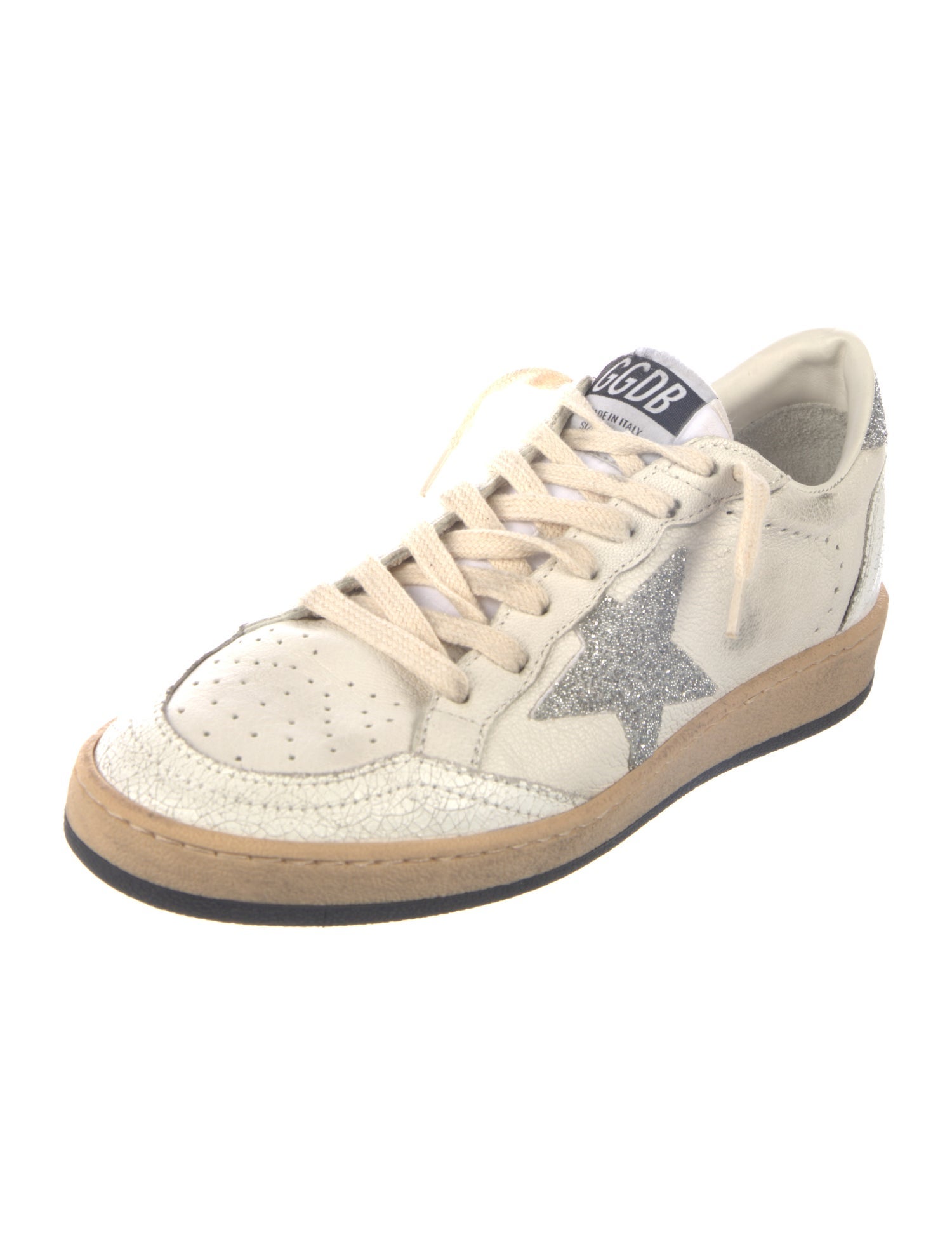 Golden Goose Leather Distressed Accents Sneakers