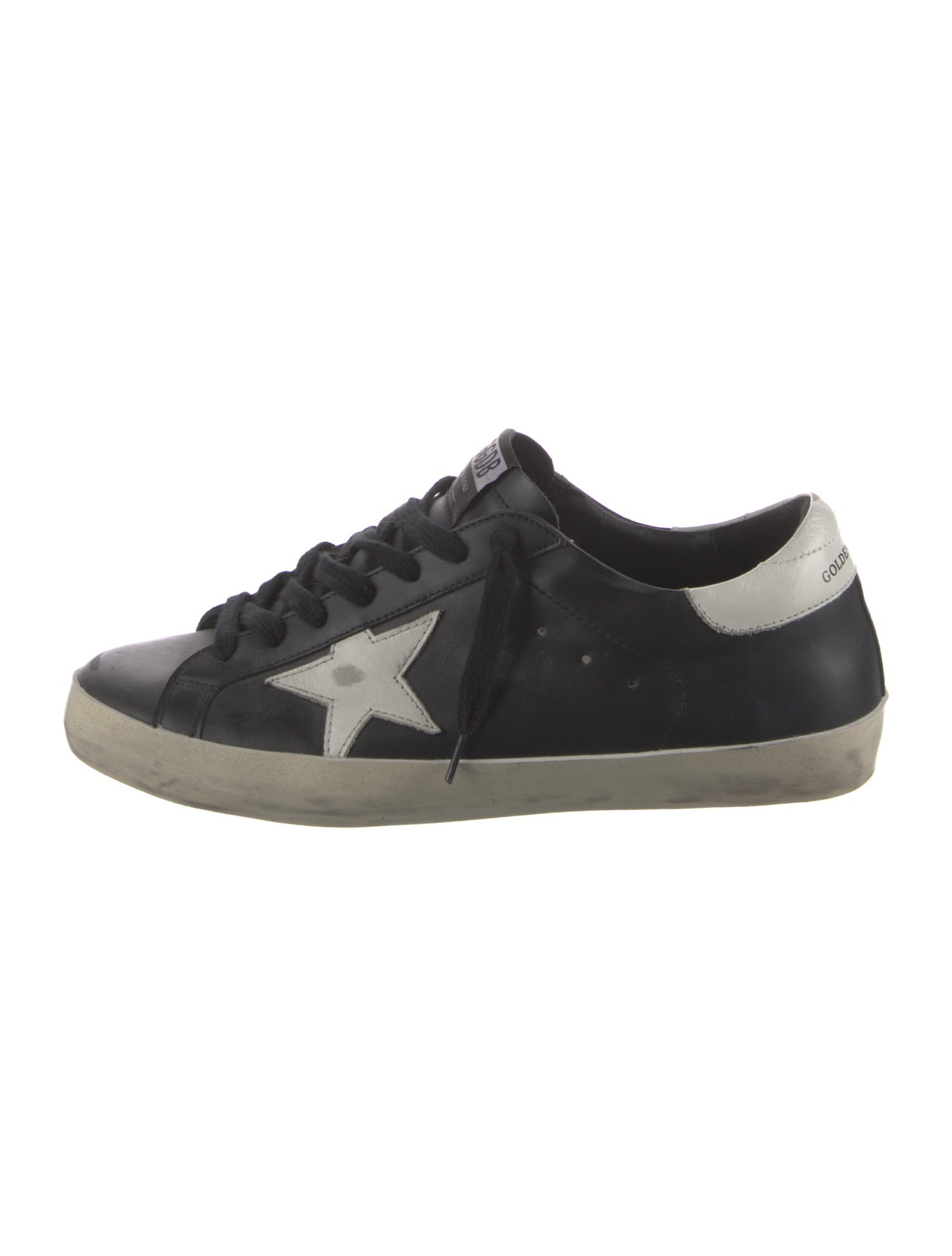 Golden Goose Leather Graphic Print Sneakers